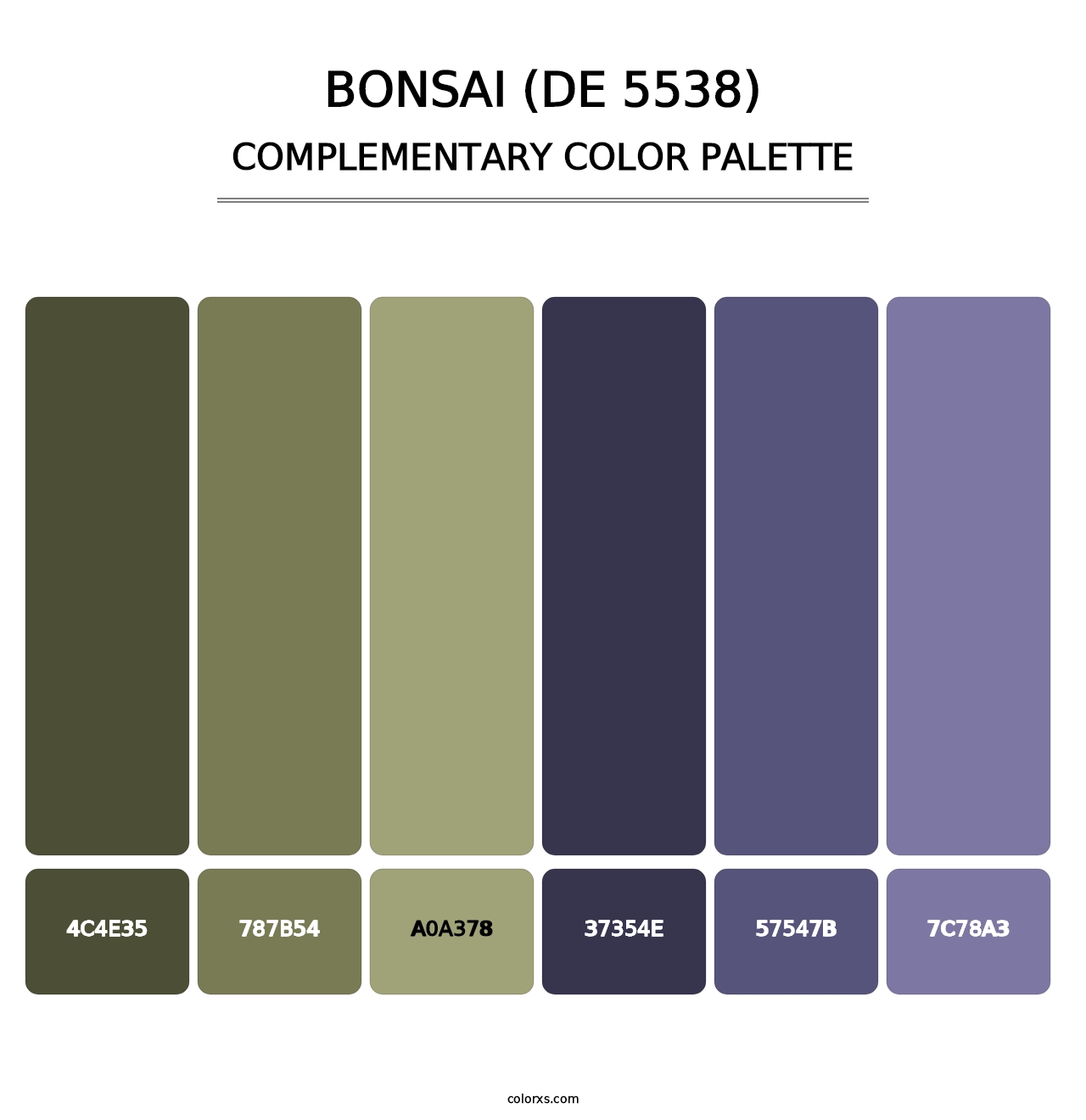 Bonsai (DE 5538) - Complementary Color Palette