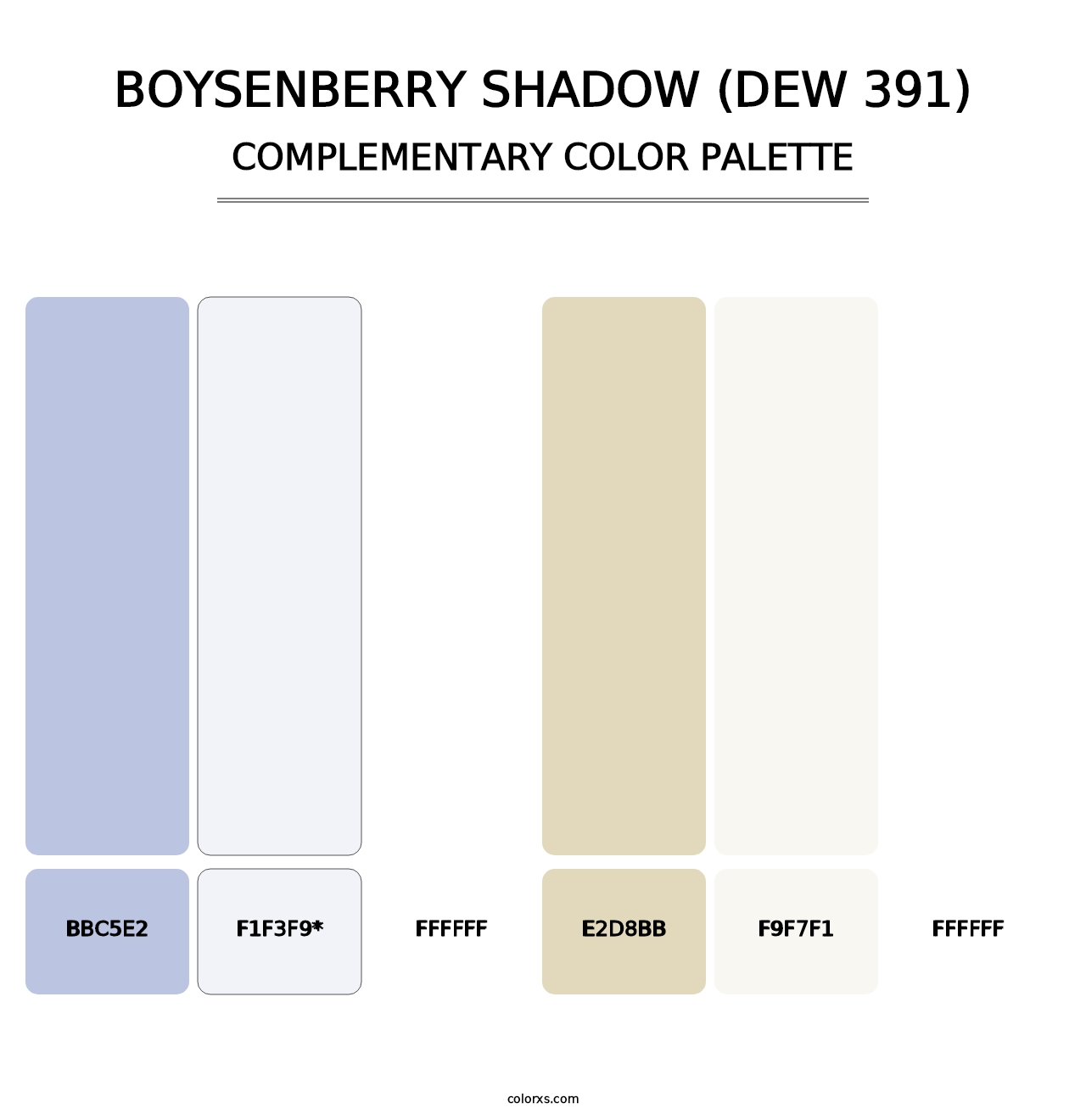 Boysenberry Shadow (DEW 391) - Complementary Color Palette
