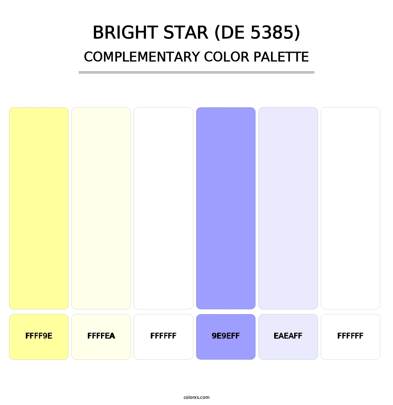 Bright Star (DE 5385) - Complementary Color Palette