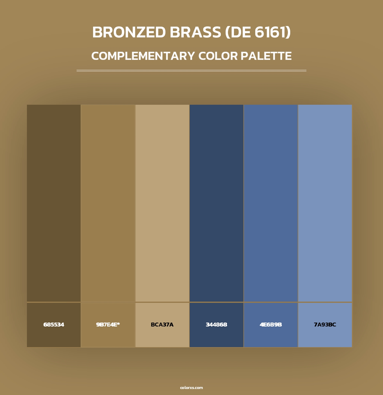 Bronzed Brass (DE 6161) - Complementary Color Palette