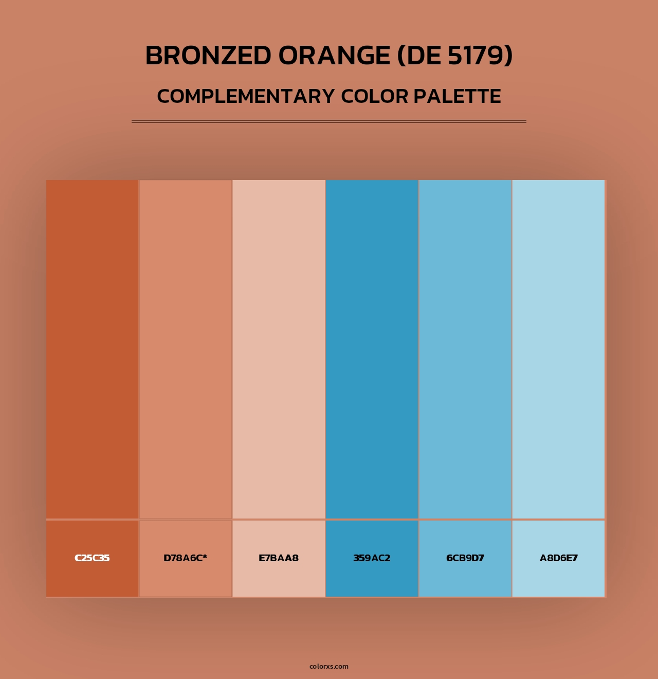 Bronzed Orange (DE 5179) - Complementary Color Palette