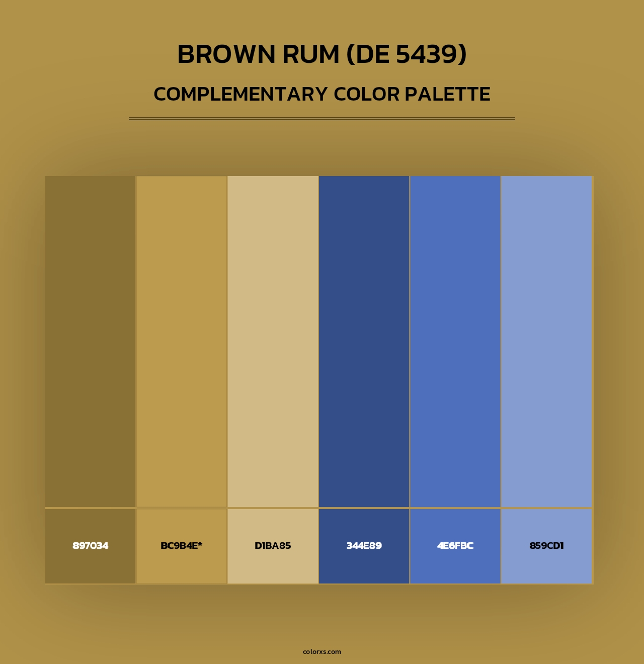 Brown Rum (DE 5439) - Complementary Color Palette