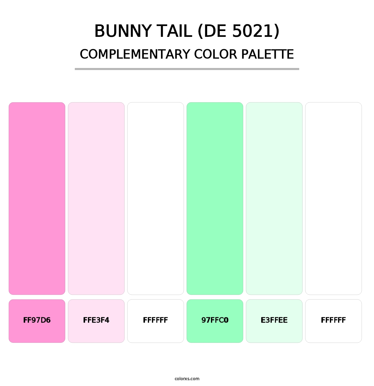Bunny Tail (DE 5021) - Complementary Color Palette