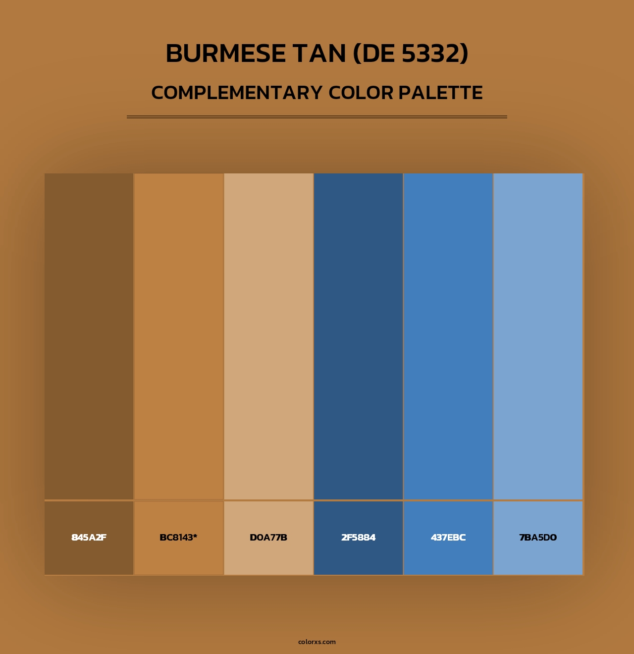 Burmese Tan (DE 5332) - Complementary Color Palette