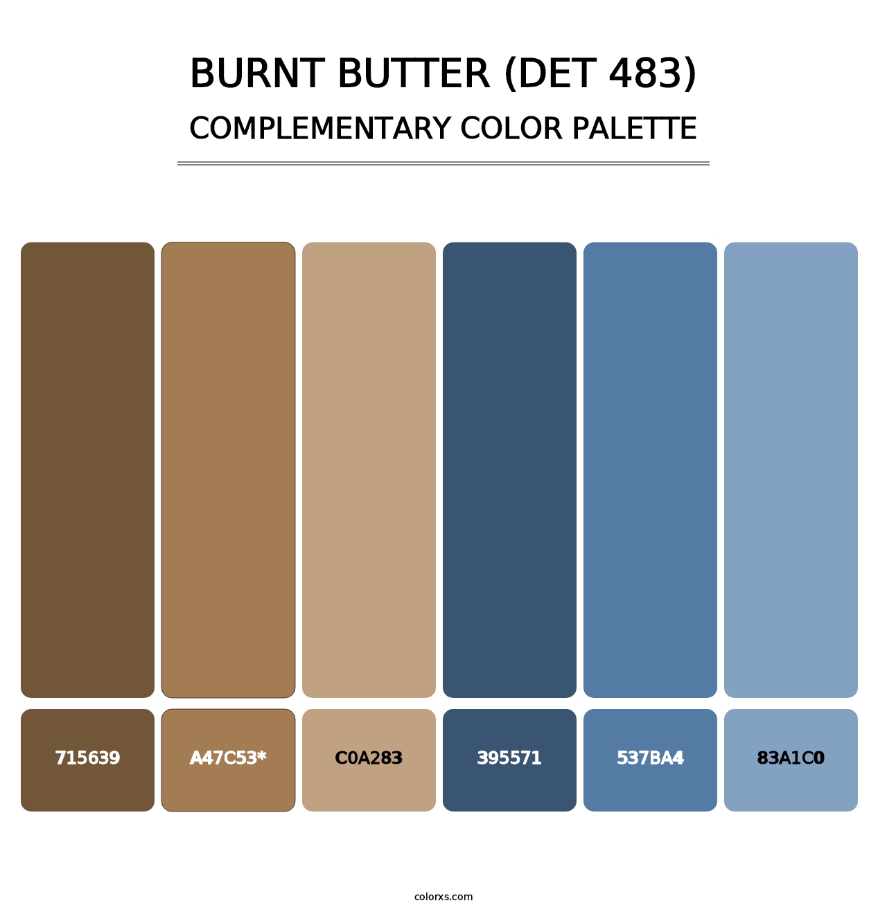 Burnt Butter (DET 483) - Complementary Color Palette