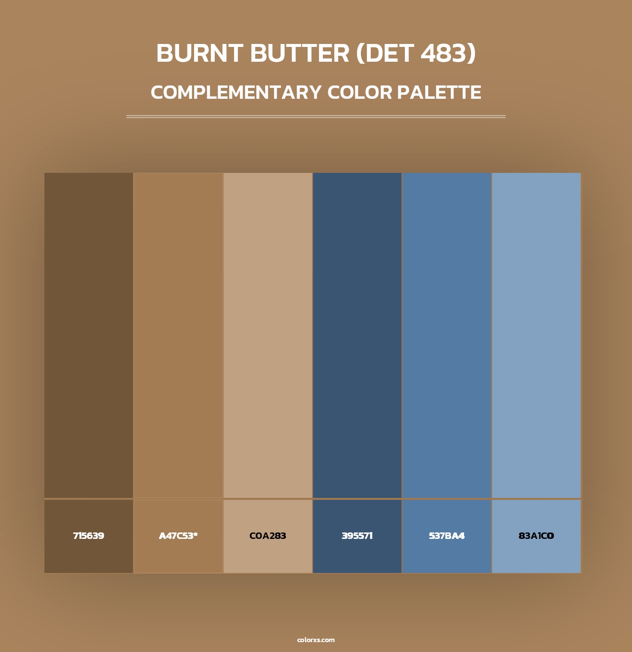 Burnt Butter (DET 483) - Complementary Color Palette