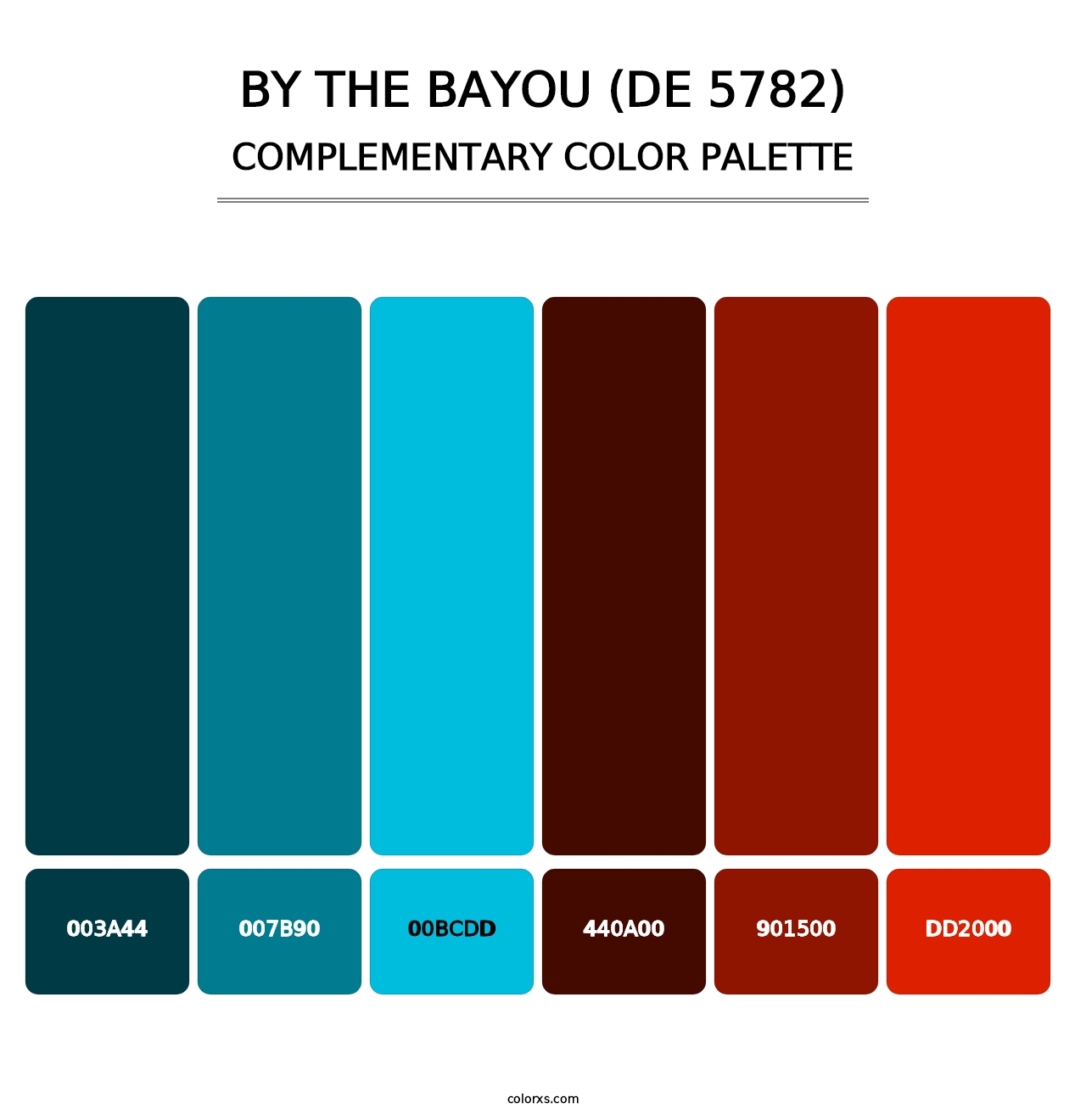 By the Bayou (DE 5782) - Complementary Color Palette