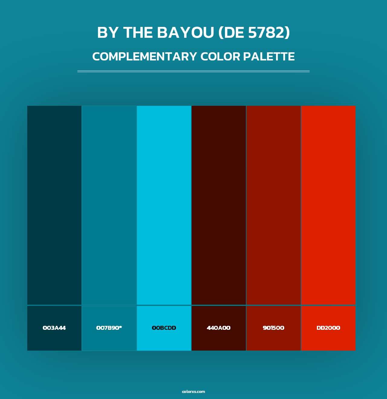 By the Bayou (DE 5782) - Complementary Color Palette
