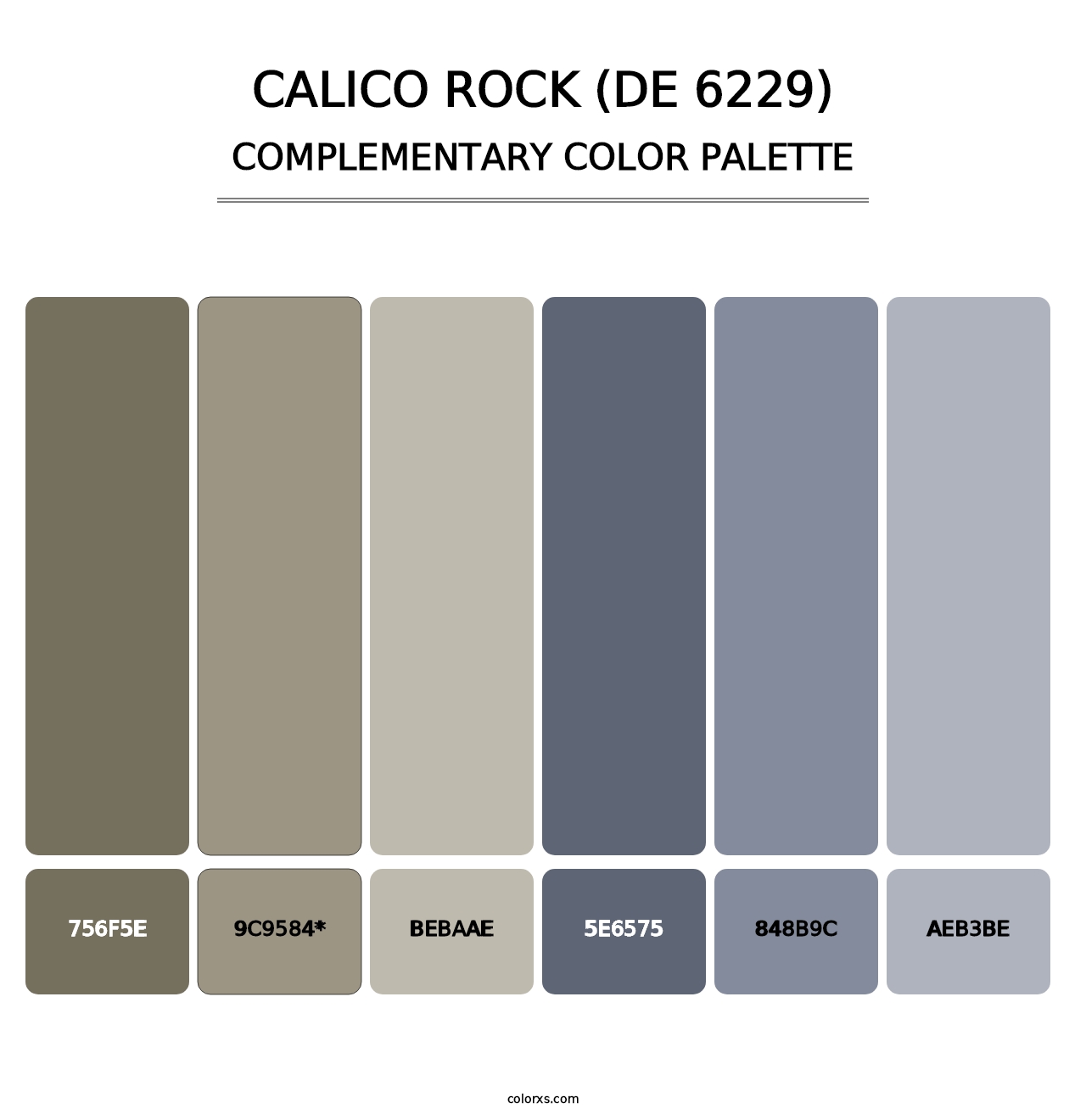 Calico Rock (DE 6229) - Complementary Color Palette