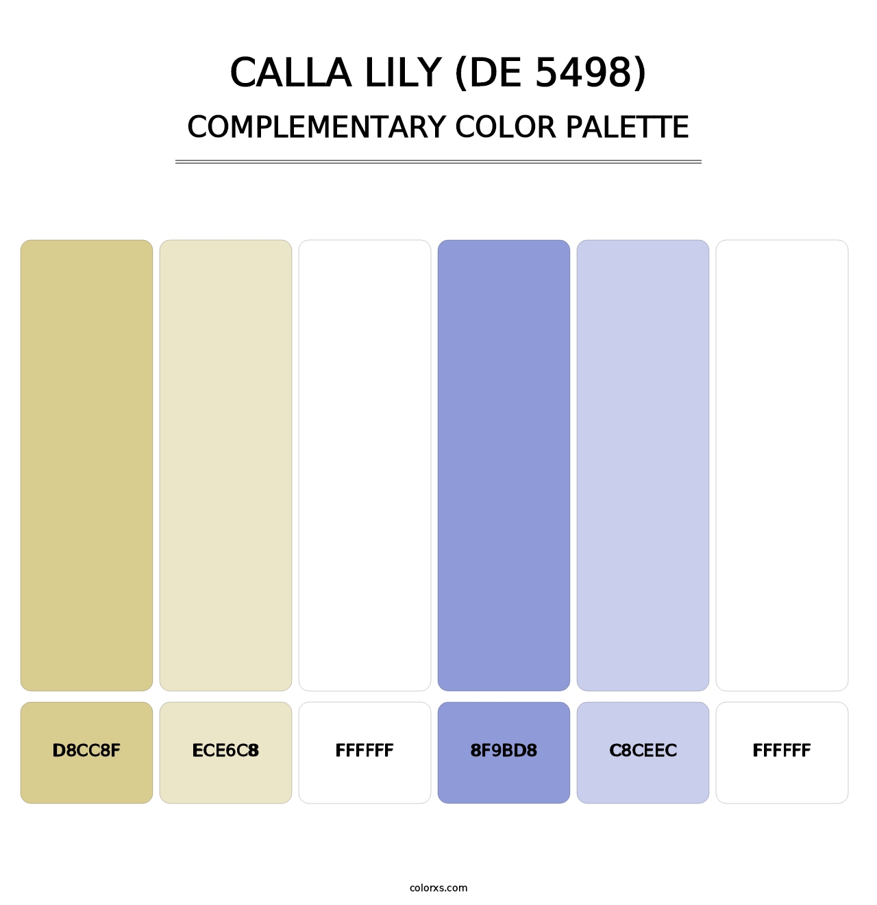 Calla Lily (DE 5498) - Complementary Color Palette