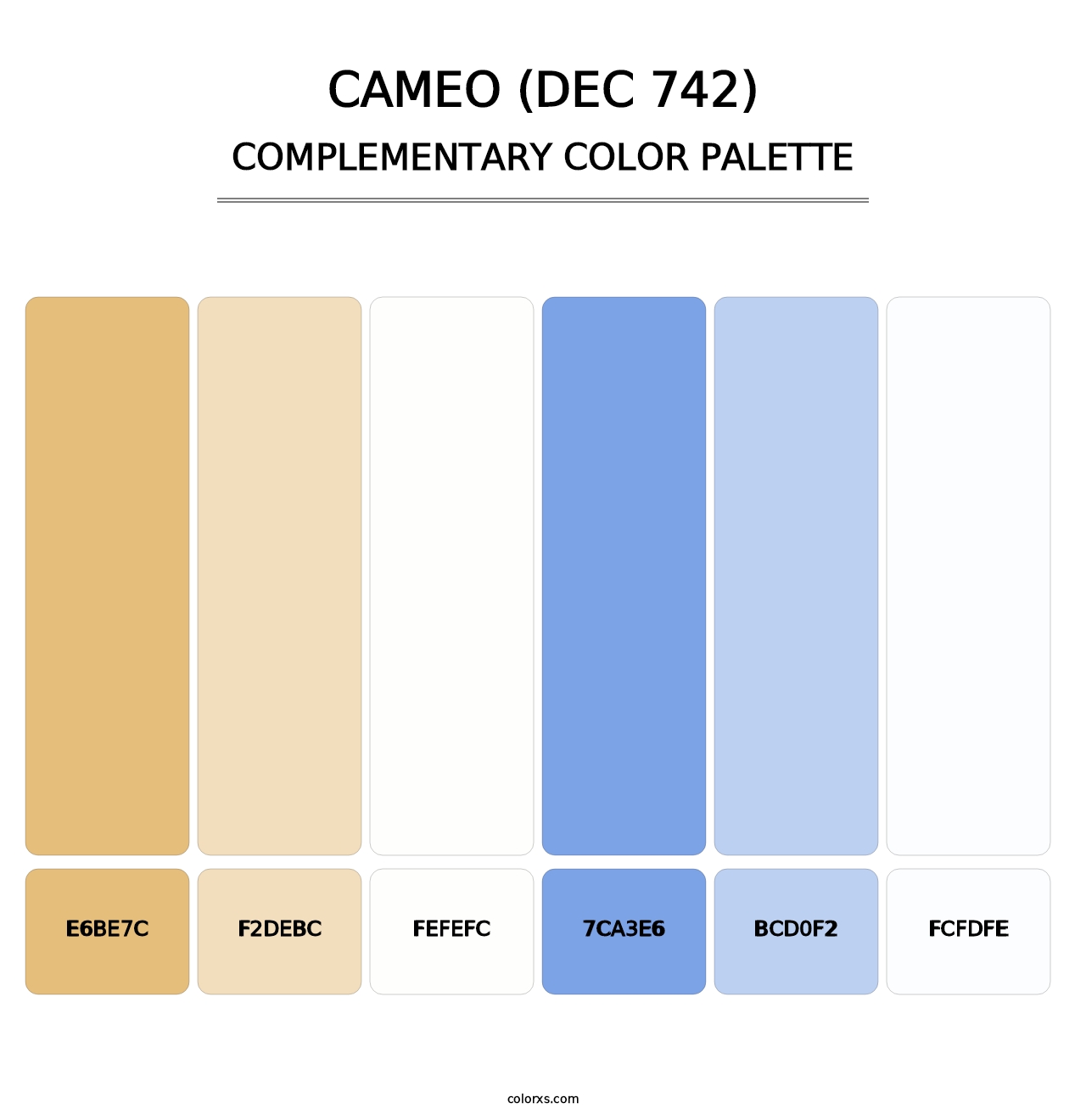 Cameo (DEC 742) - Complementary Color Palette