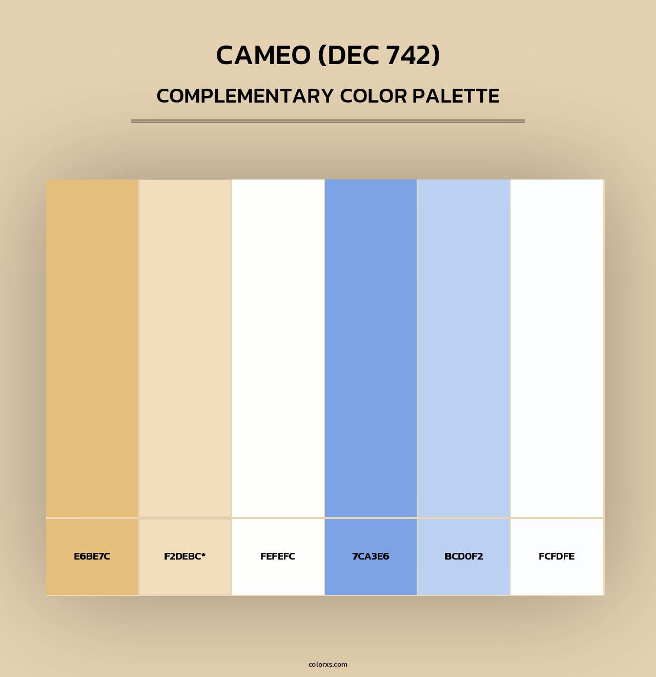 Cameo (DEC 742) - Complementary Color Palette