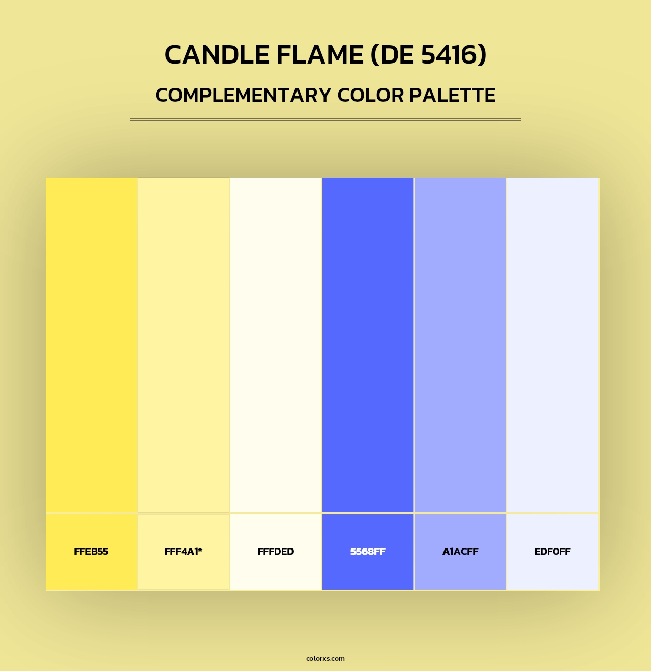 Candle Flame (DE 5416) - Complementary Color Palette