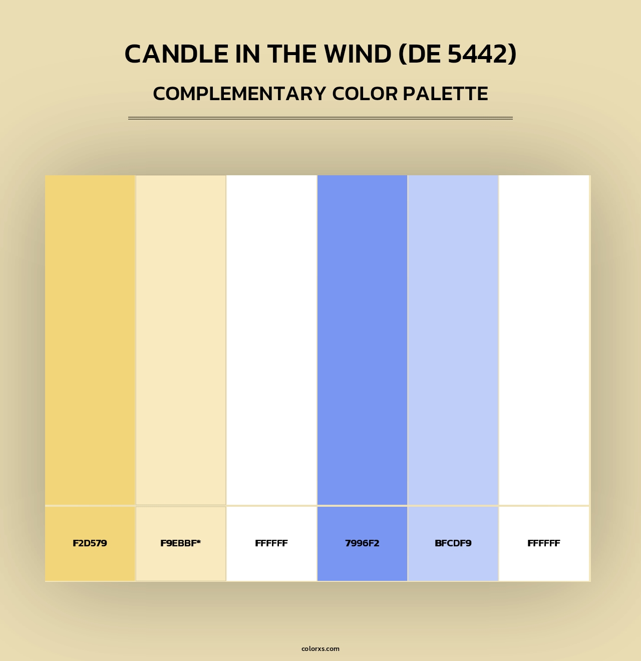 Candle in the Wind (DE 5442) - Complementary Color Palette