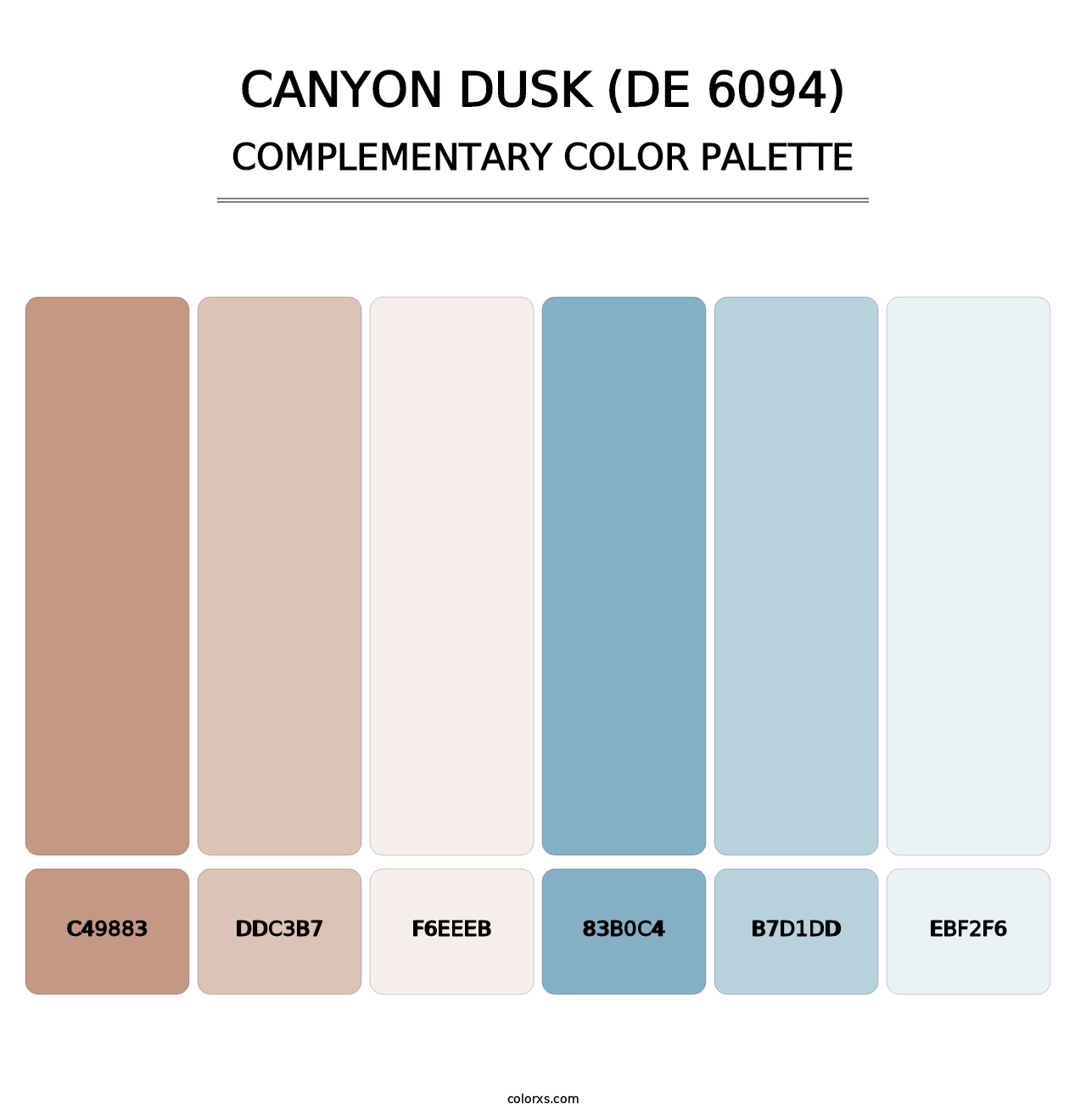 Canyon Dusk (DE 6094) - Complementary Color Palette