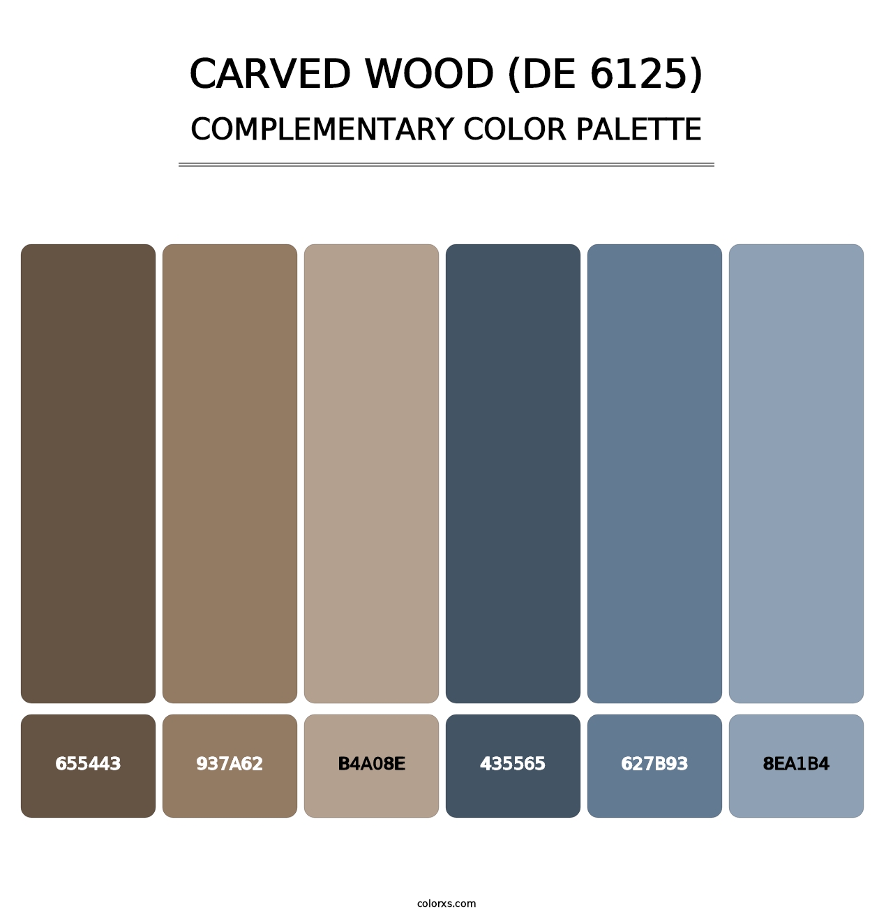 Carved Wood (DE 6125) - Complementary Color Palette