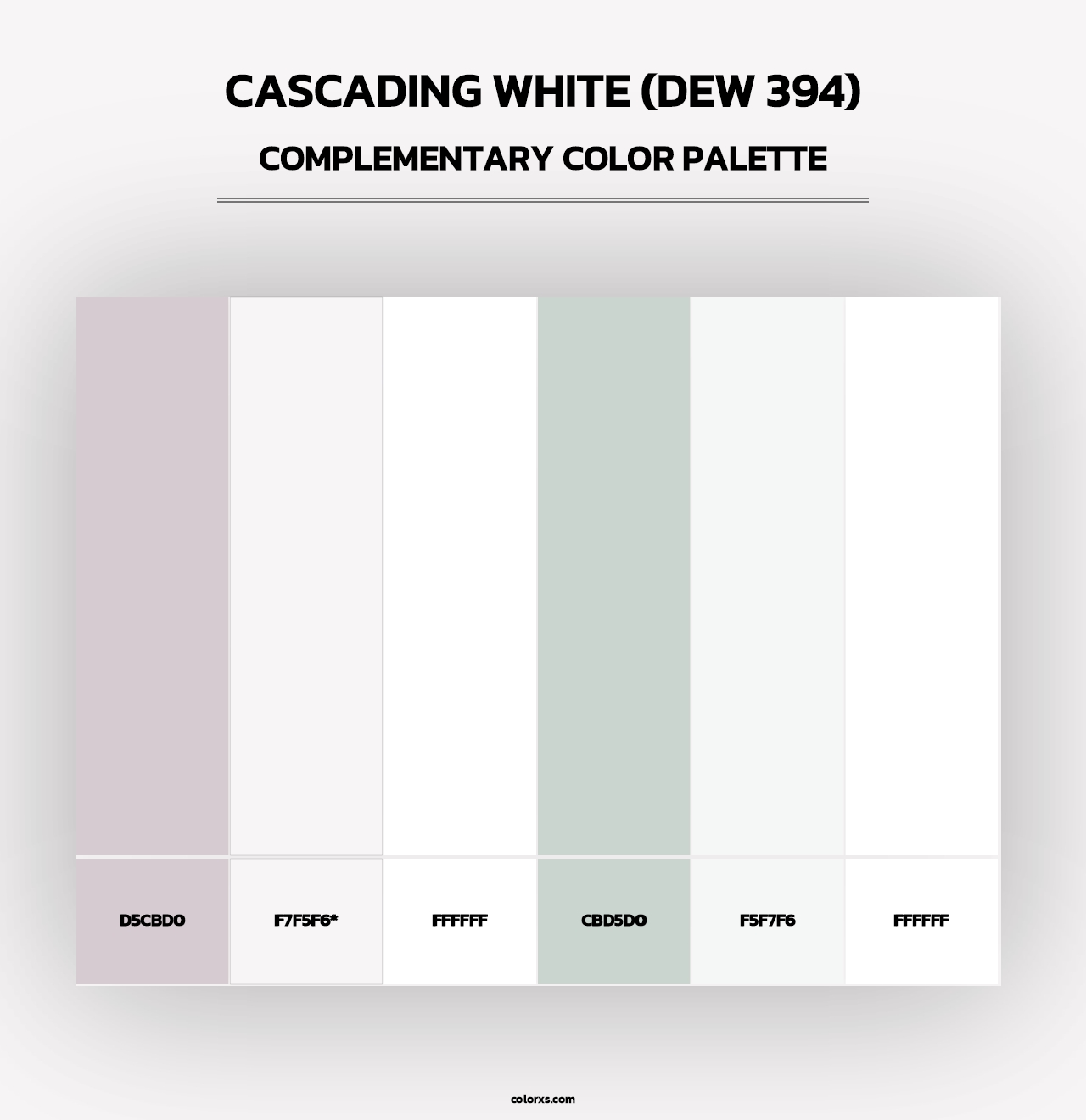 Cascading White (DEW 394) - Complementary Color Palette
