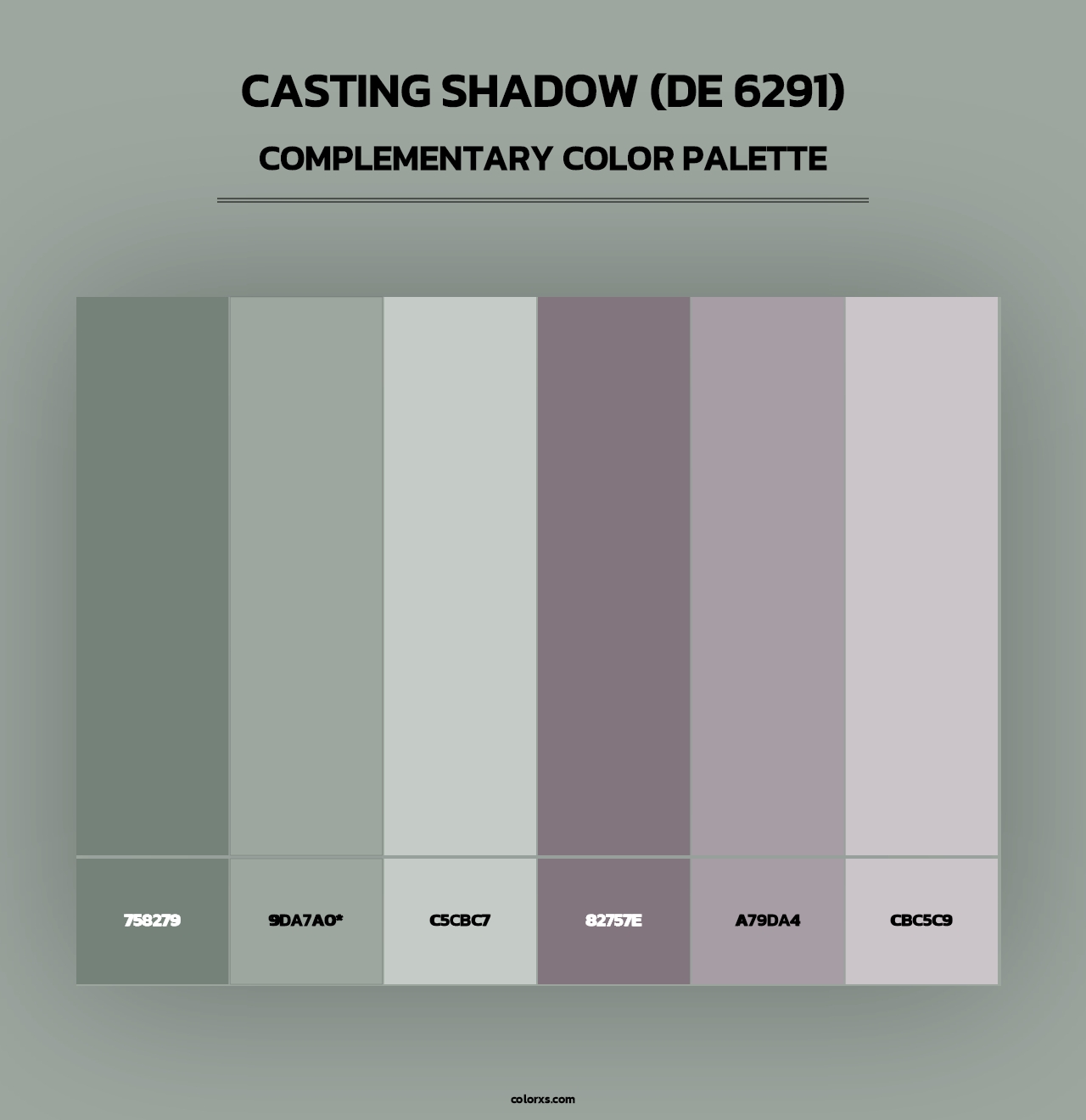 Casting Shadow (DE 6291) - Complementary Color Palette