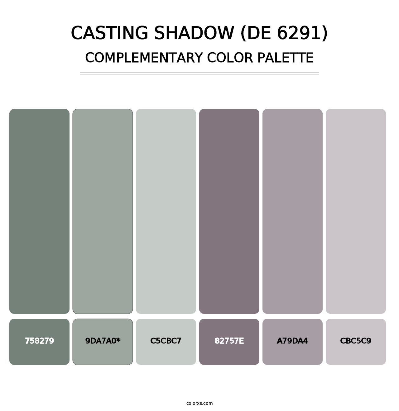 Casting Shadow (DE 6291) - Complementary Color Palette