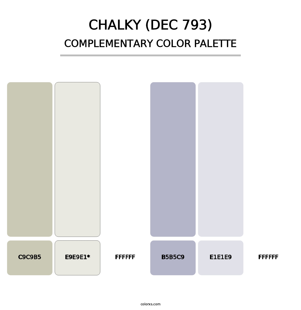 Chalky (DEC 793) - Complementary Color Palette