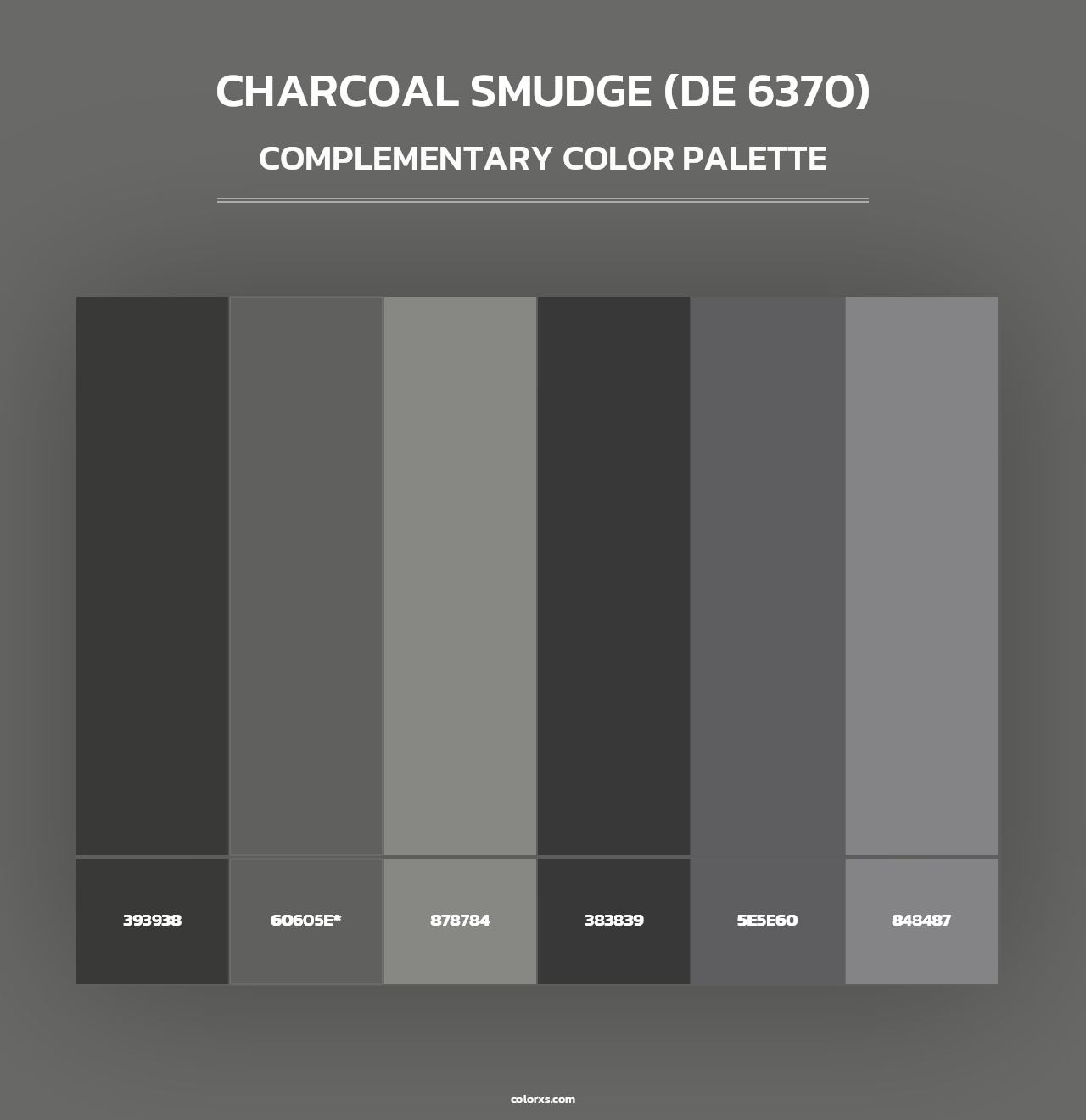 Charcoal Smudge (DE 6370) - Complementary Color Palette