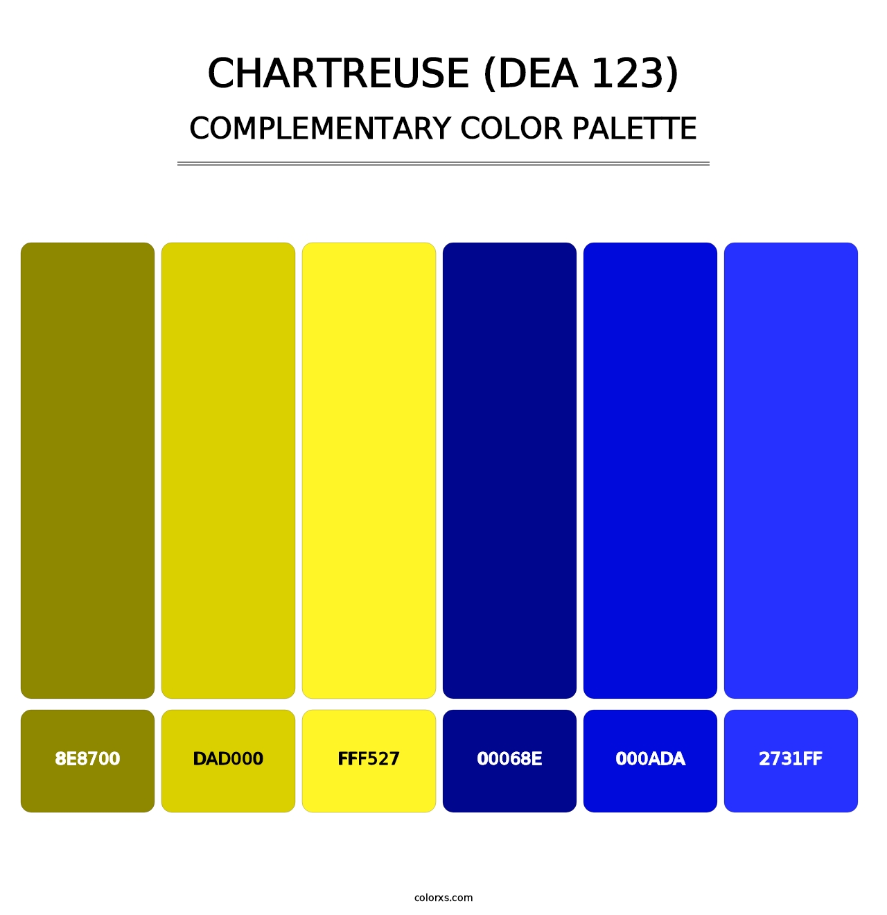 Chartreuse (DEA 123) - Complementary Color Palette