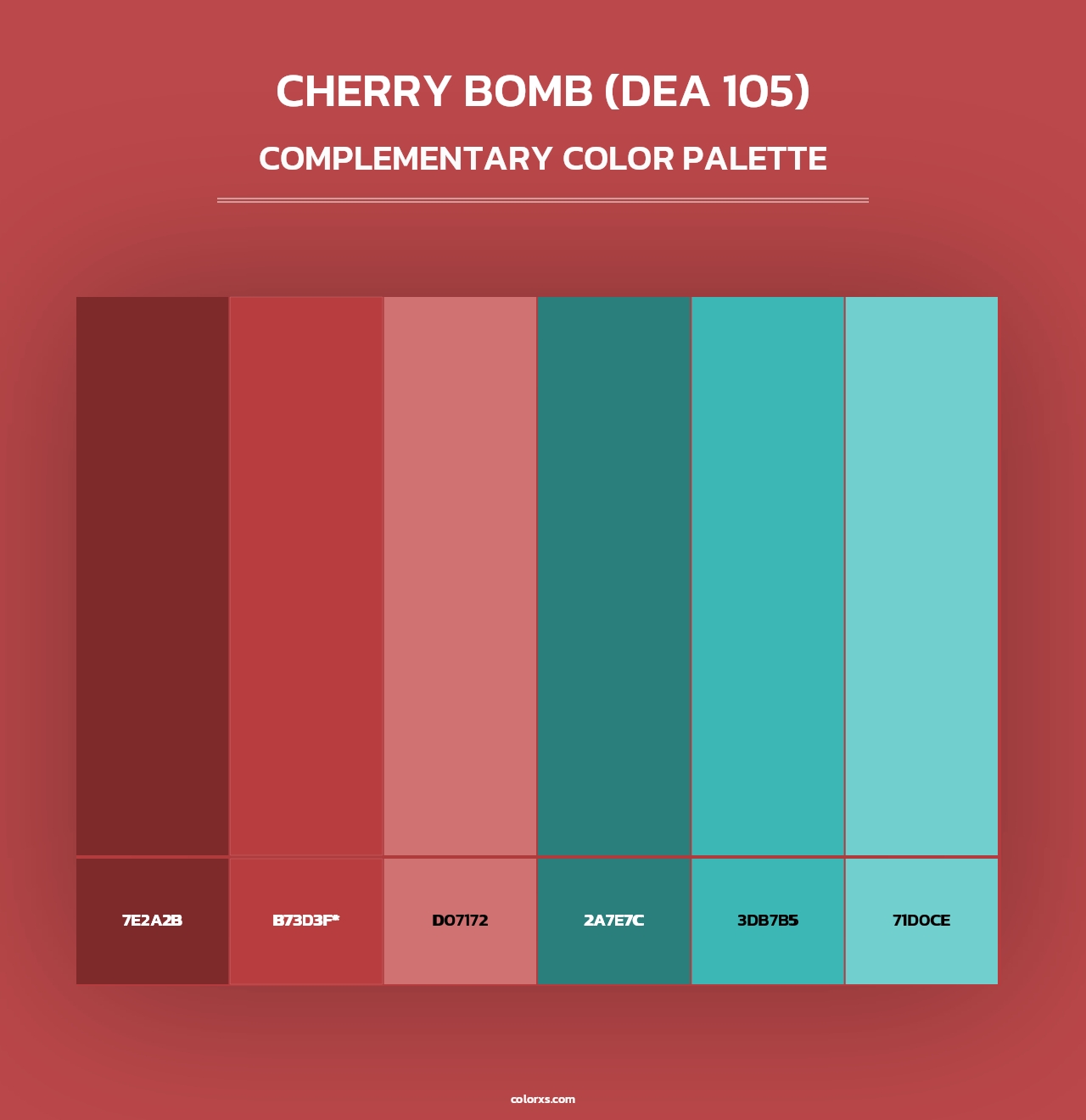 Cherry Bomb (DEA 105) - Complementary Color Palette
