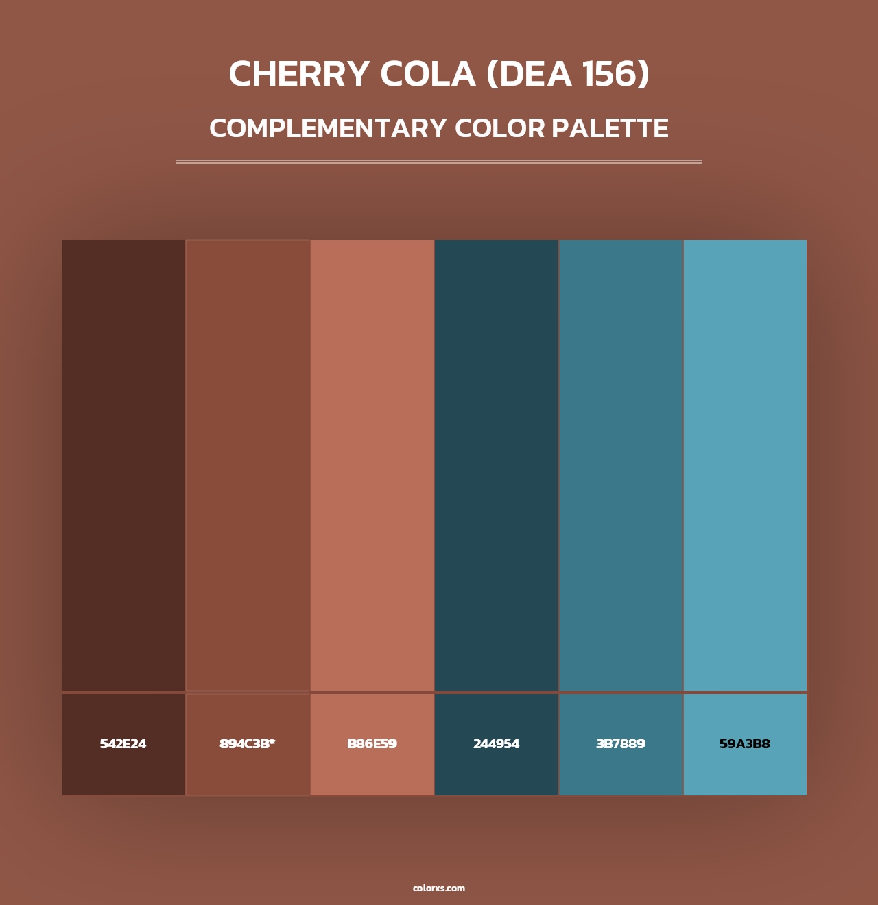 Cherry Cola (DEA 156) - Complementary Color Palette