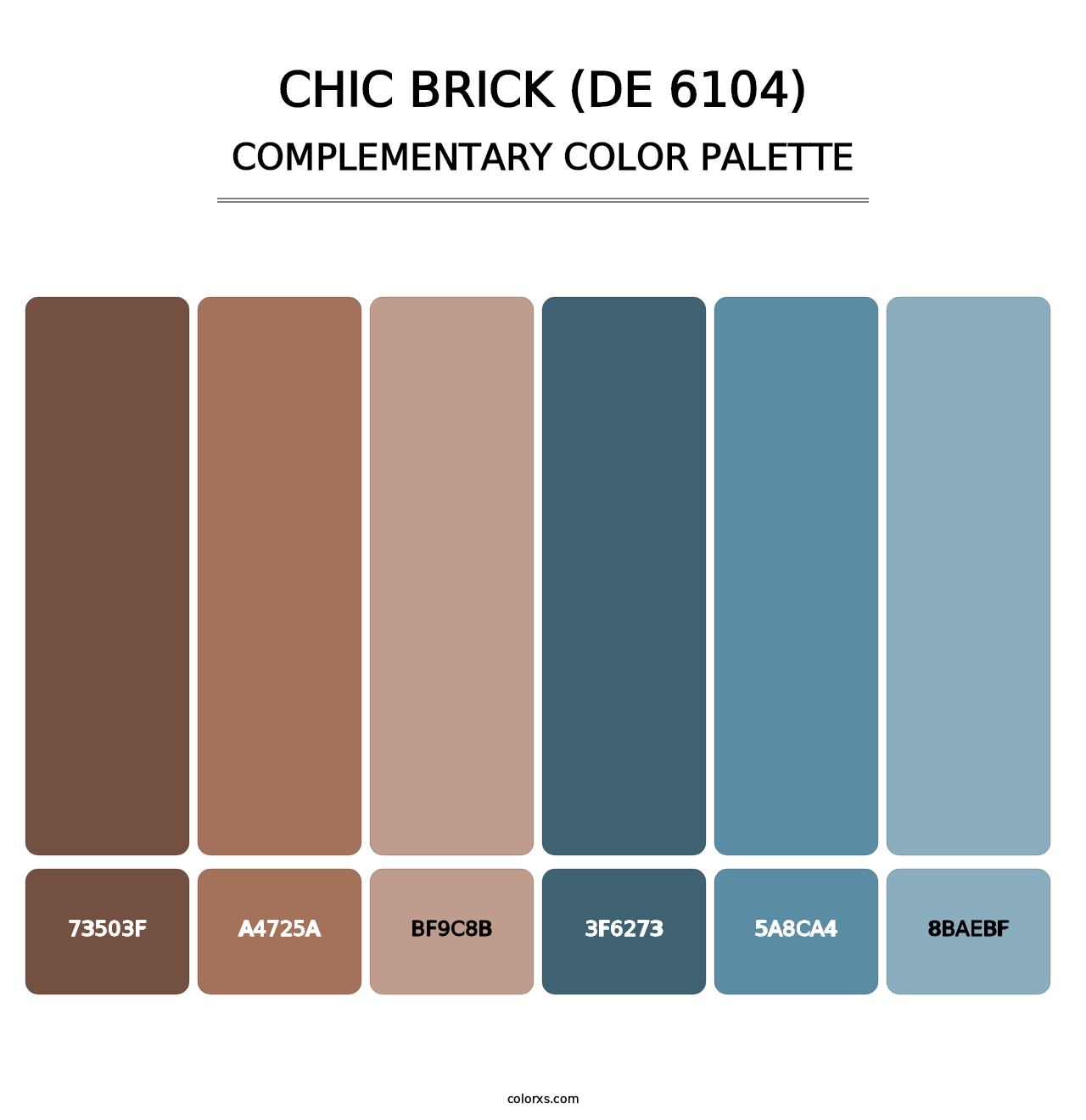 Chic Brick (DE 6104) - Complementary Color Palette