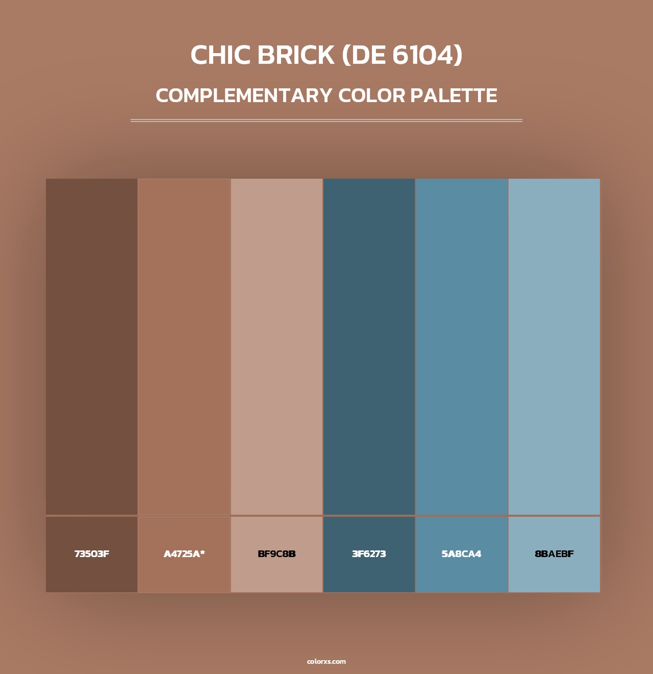 Chic Brick (DE 6104) - Complementary Color Palette