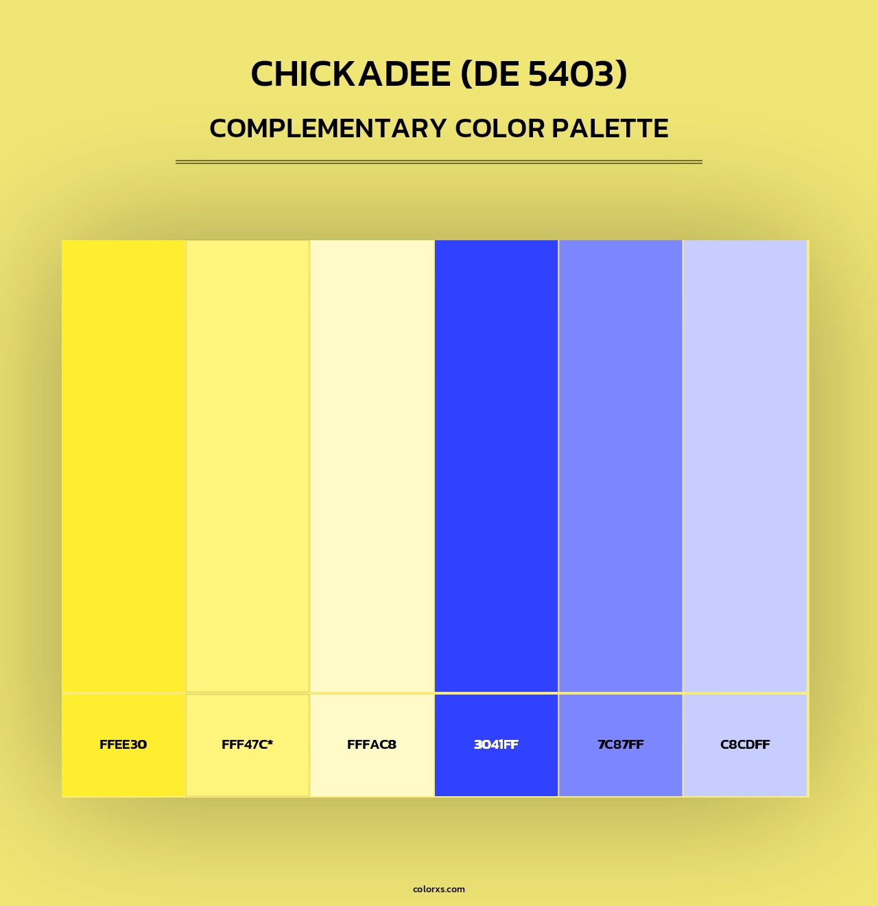 Chickadee (DE 5403) - Complementary Color Palette