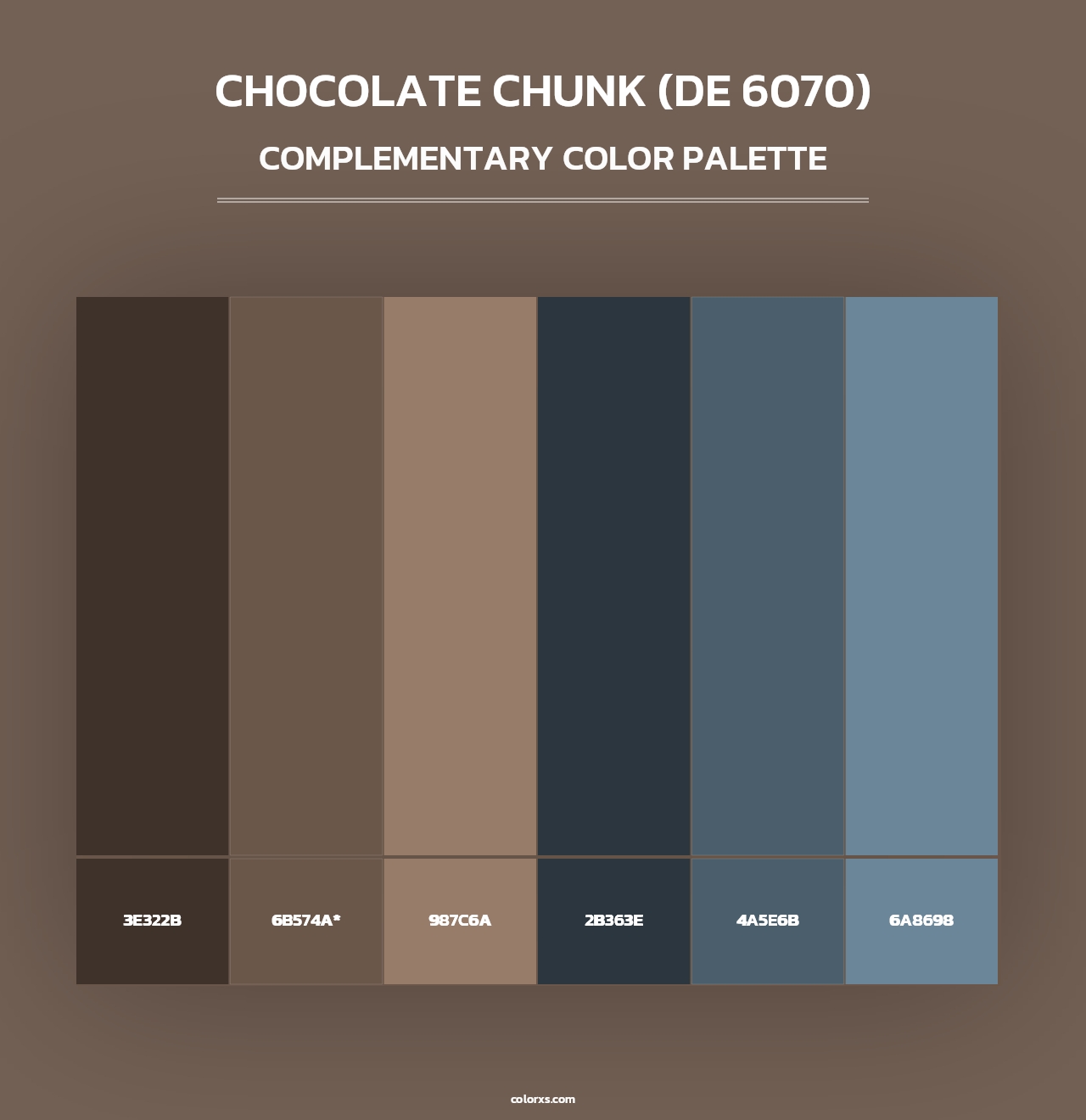 Chocolate Chunk (DE 6070) - Complementary Color Palette
