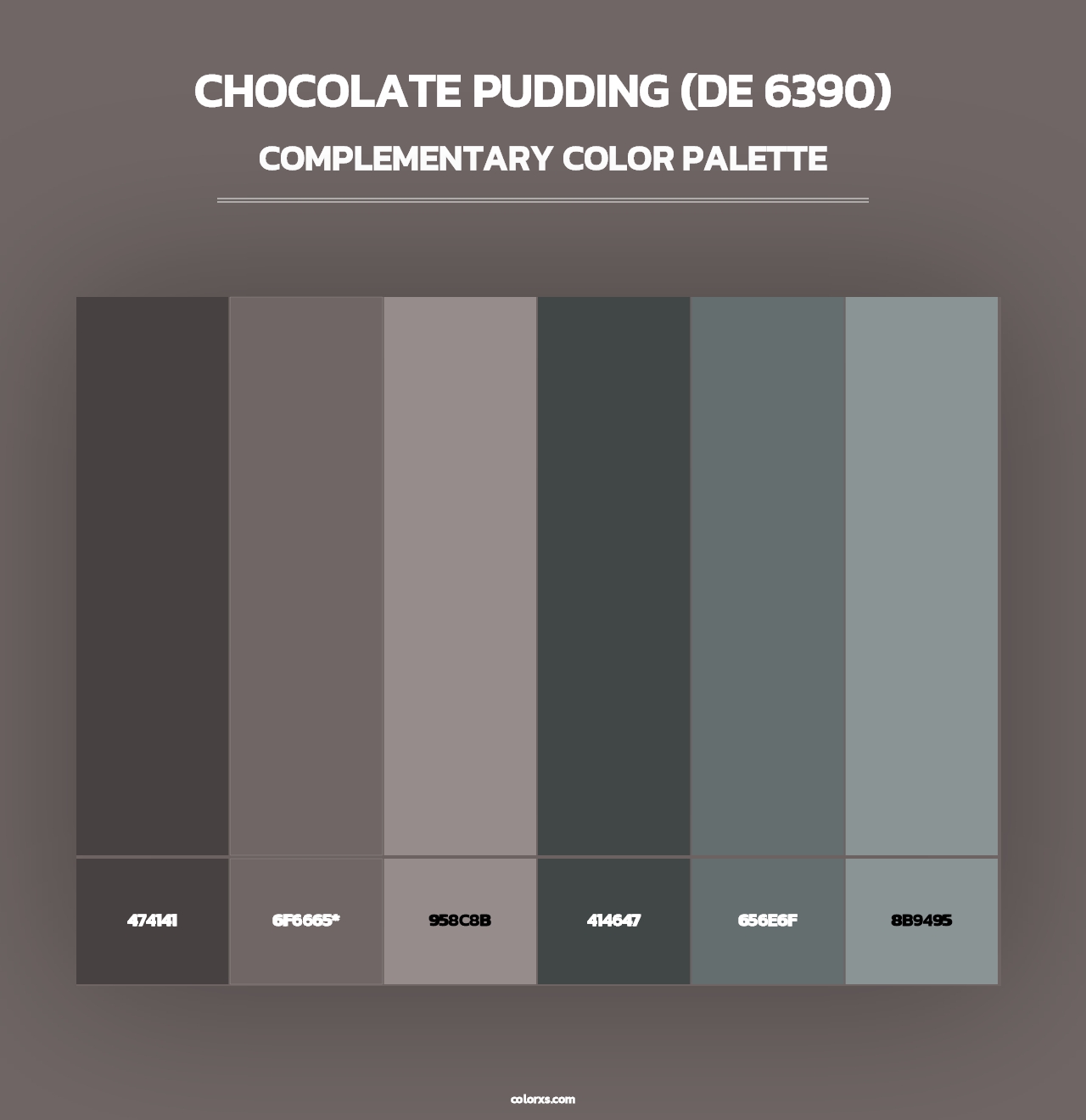 Chocolate Pudding (DE 6390) - Complementary Color Palette
