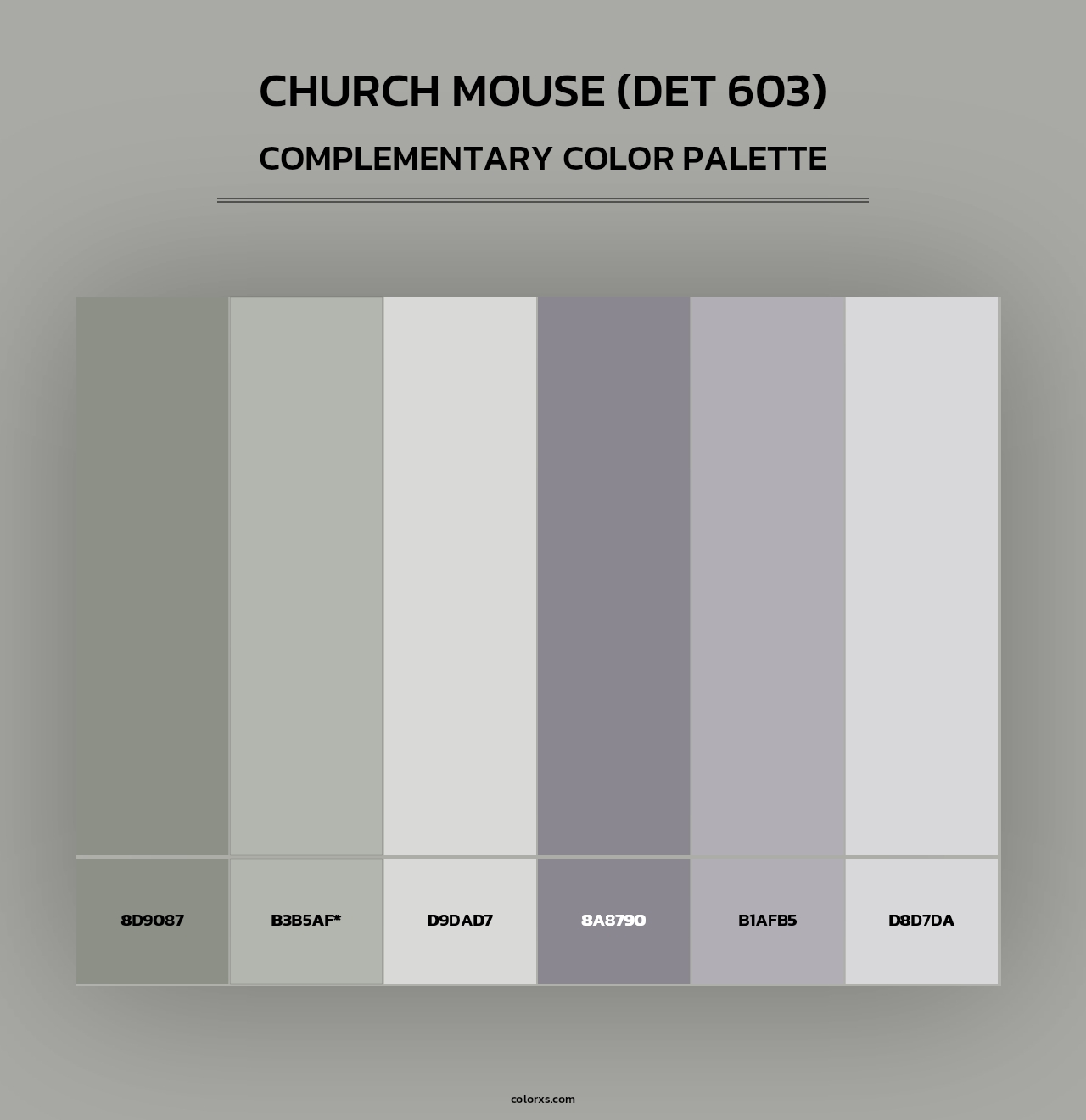 Church Mouse (DET 603) - Complementary Color Palette