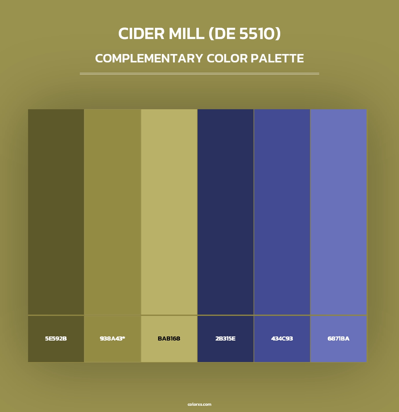Cider Mill (DE 5510) - Complementary Color Palette