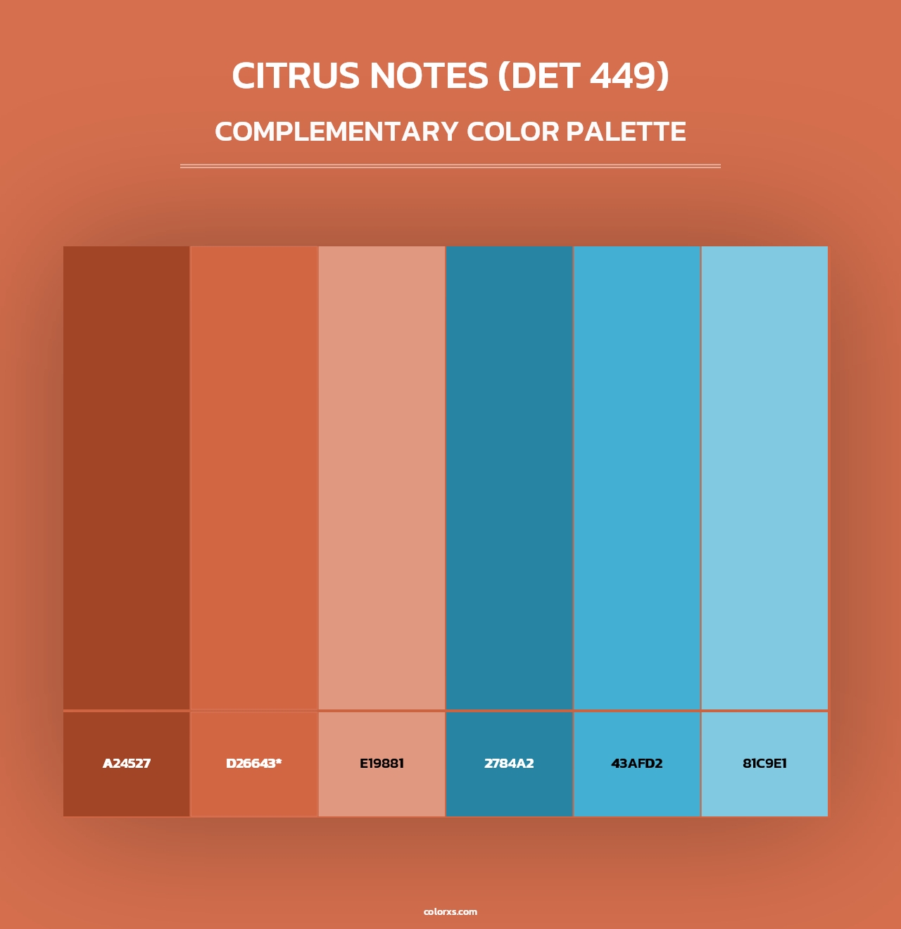 Citrus Notes (DET 449) - Complementary Color Palette