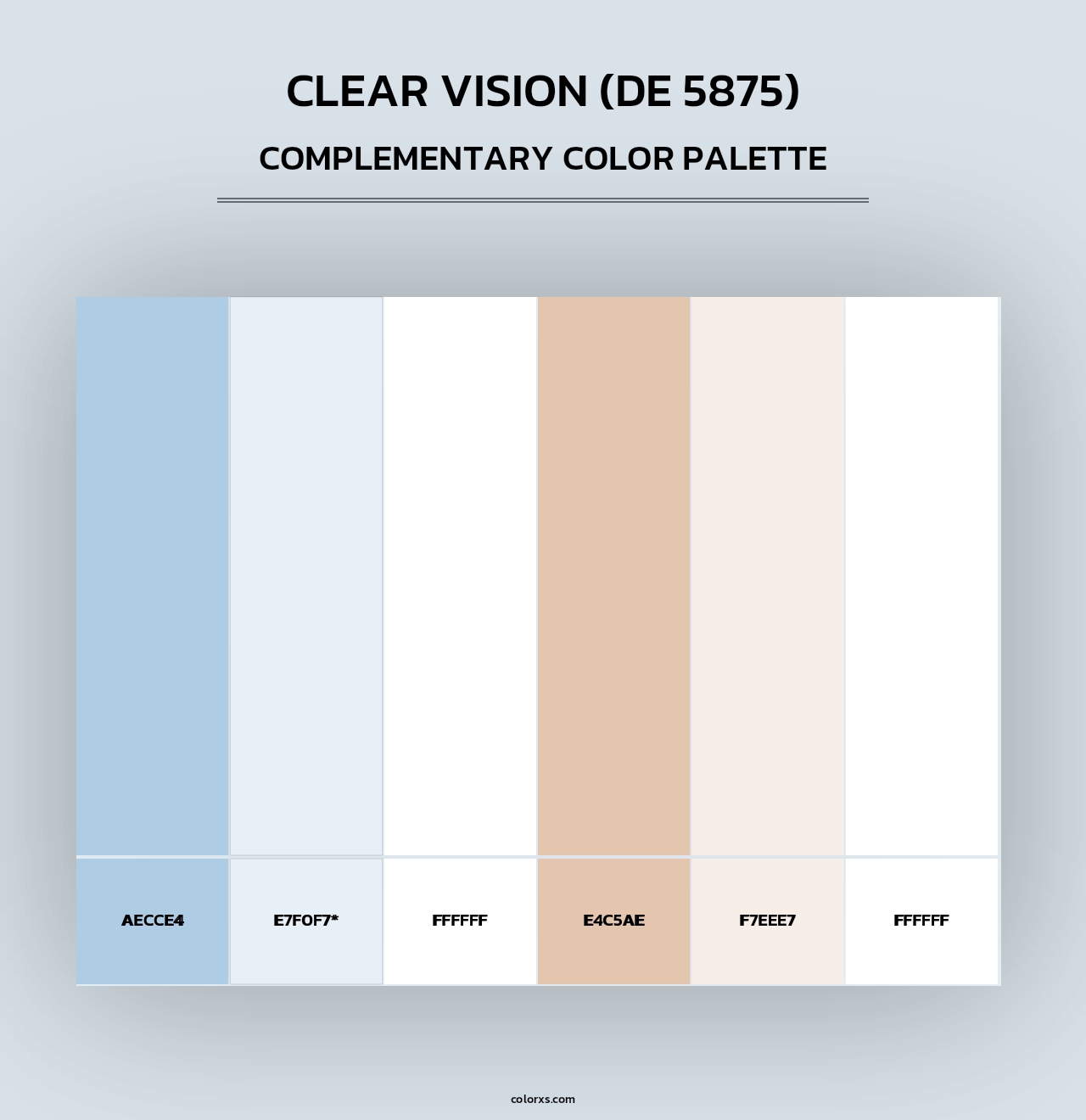 Clear Vision (DE 5875) - Complementary Color Palette