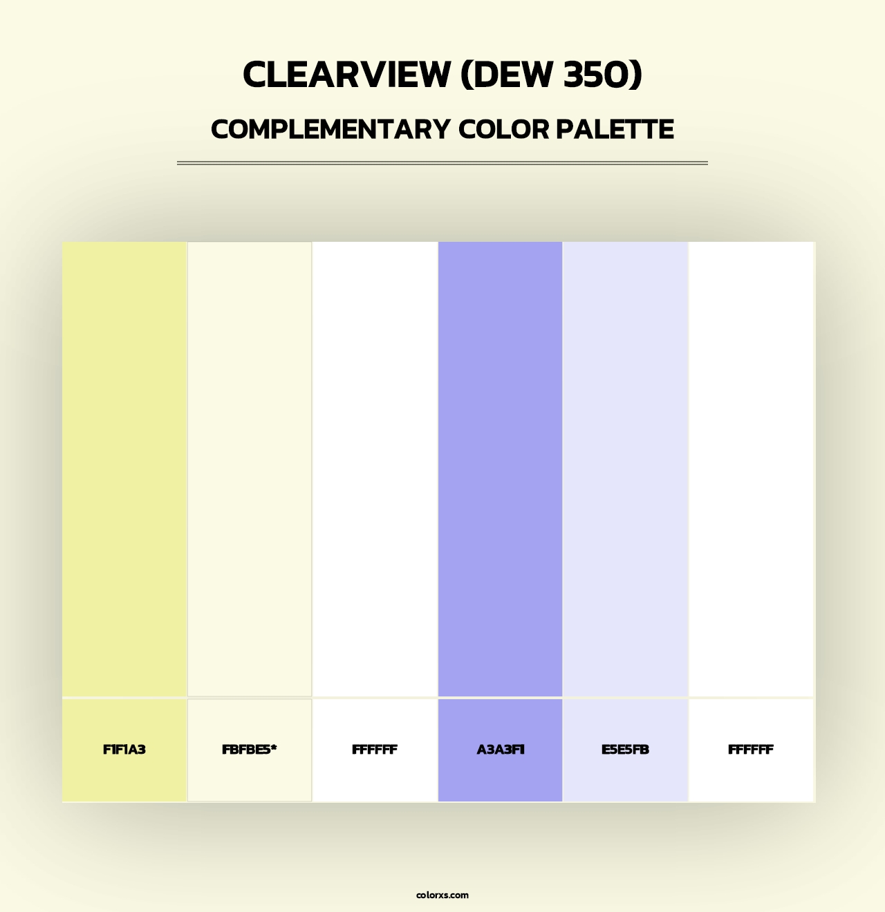 Clearview (DEW 350) - Complementary Color Palette