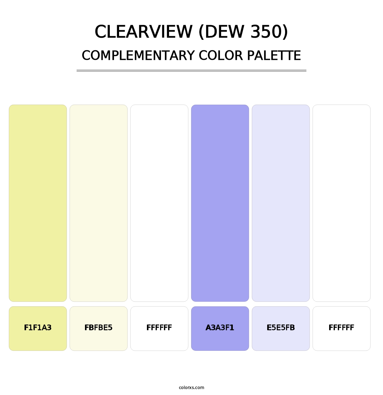 Clearview (DEW 350) - Complementary Color Palette
