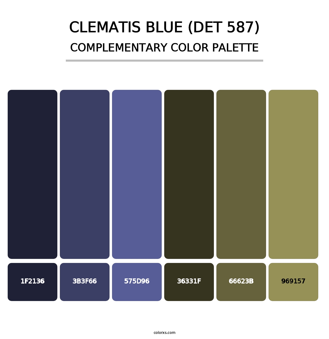 Clematis Blue (DET 587) - Complementary Color Palette