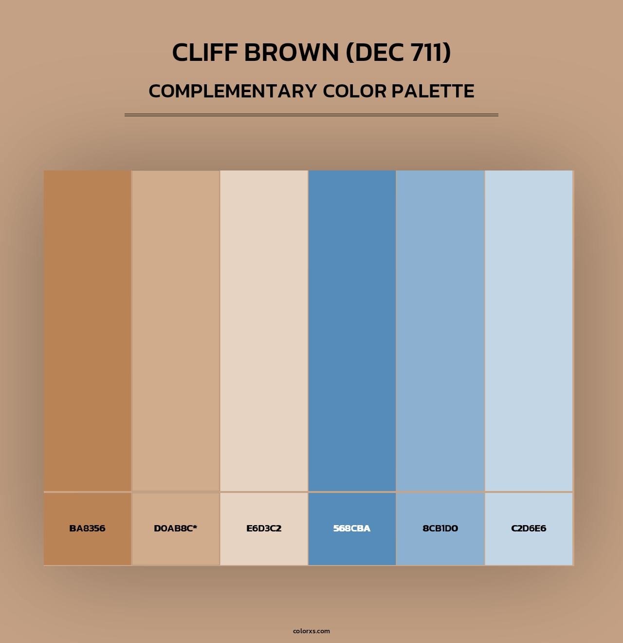 Cliff Brown (DEC 711) - Complementary Color Palette