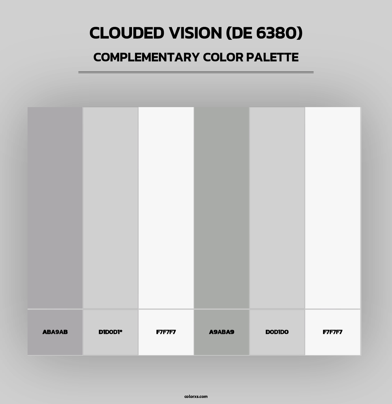Clouded Vision (DE 6380) - Complementary Color Palette