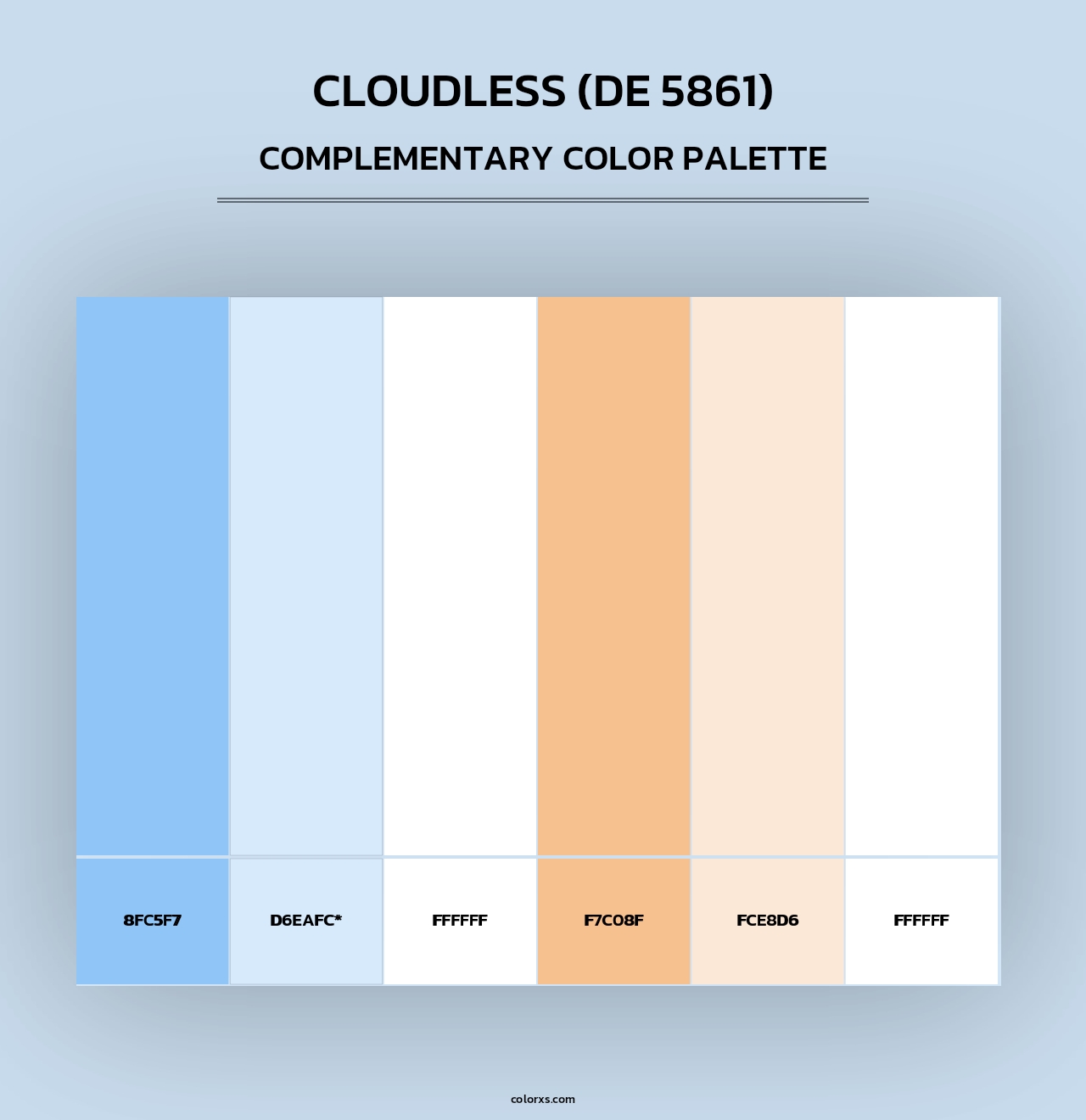 Cloudless (DE 5861) - Complementary Color Palette