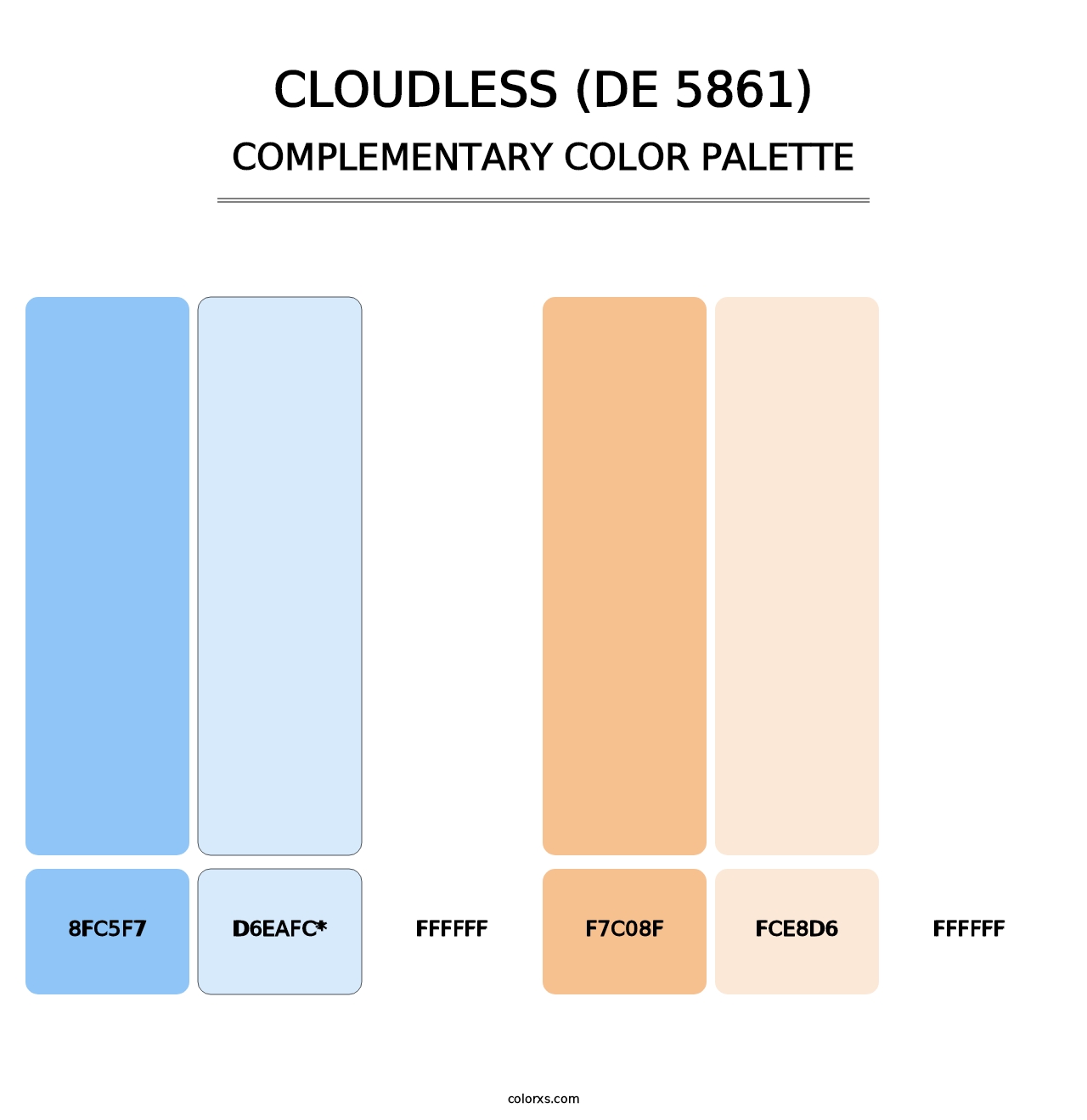 Cloudless (DE 5861) - Complementary Color Palette