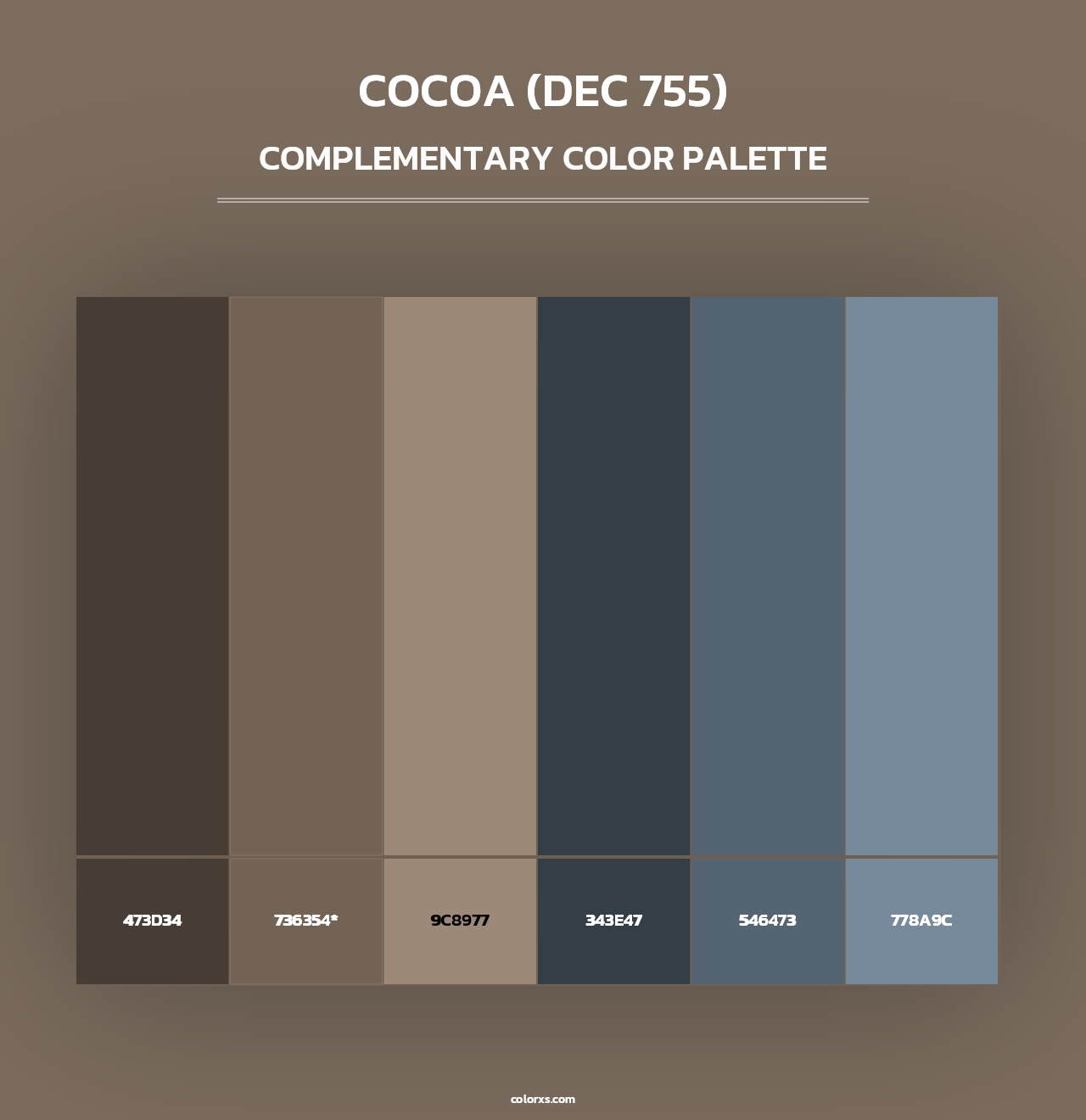 Cocoa (DEC 755) - Complementary Color Palette