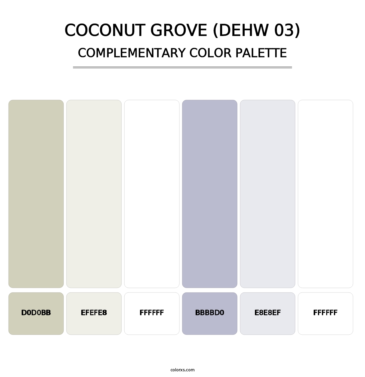 Coconut Grove (DEHW 03) - Complementary Color Palette