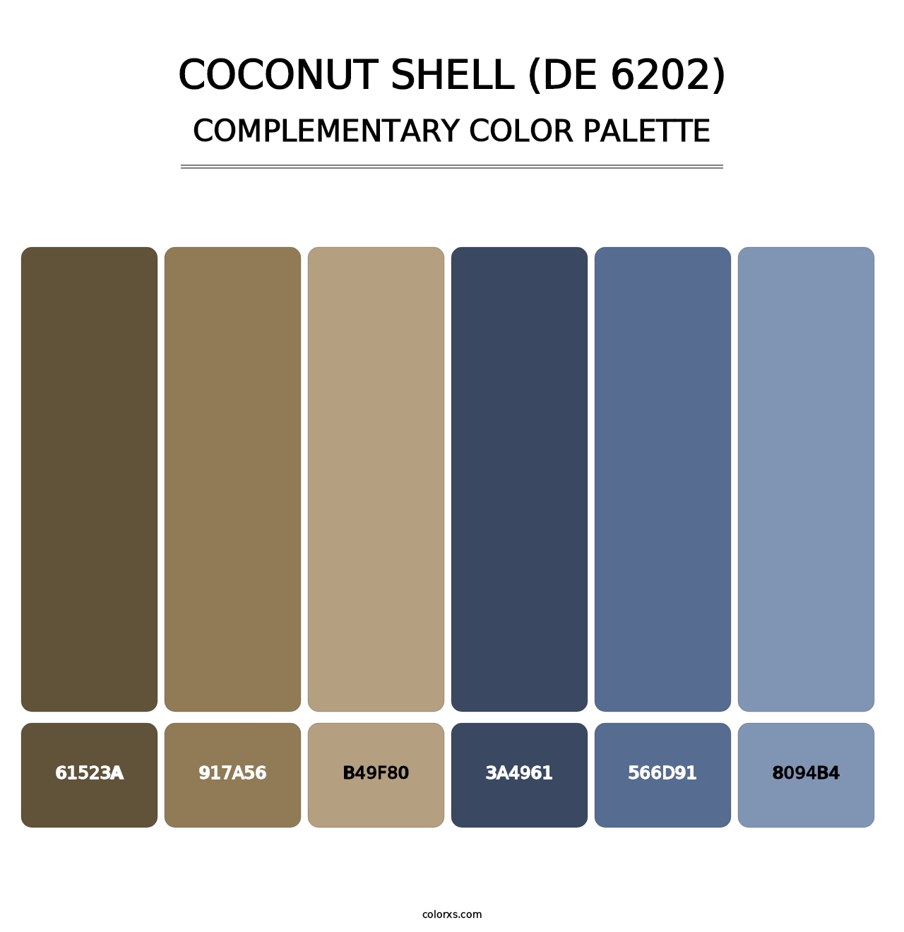 Coconut Shell (DE 6202) - Complementary Color Palette