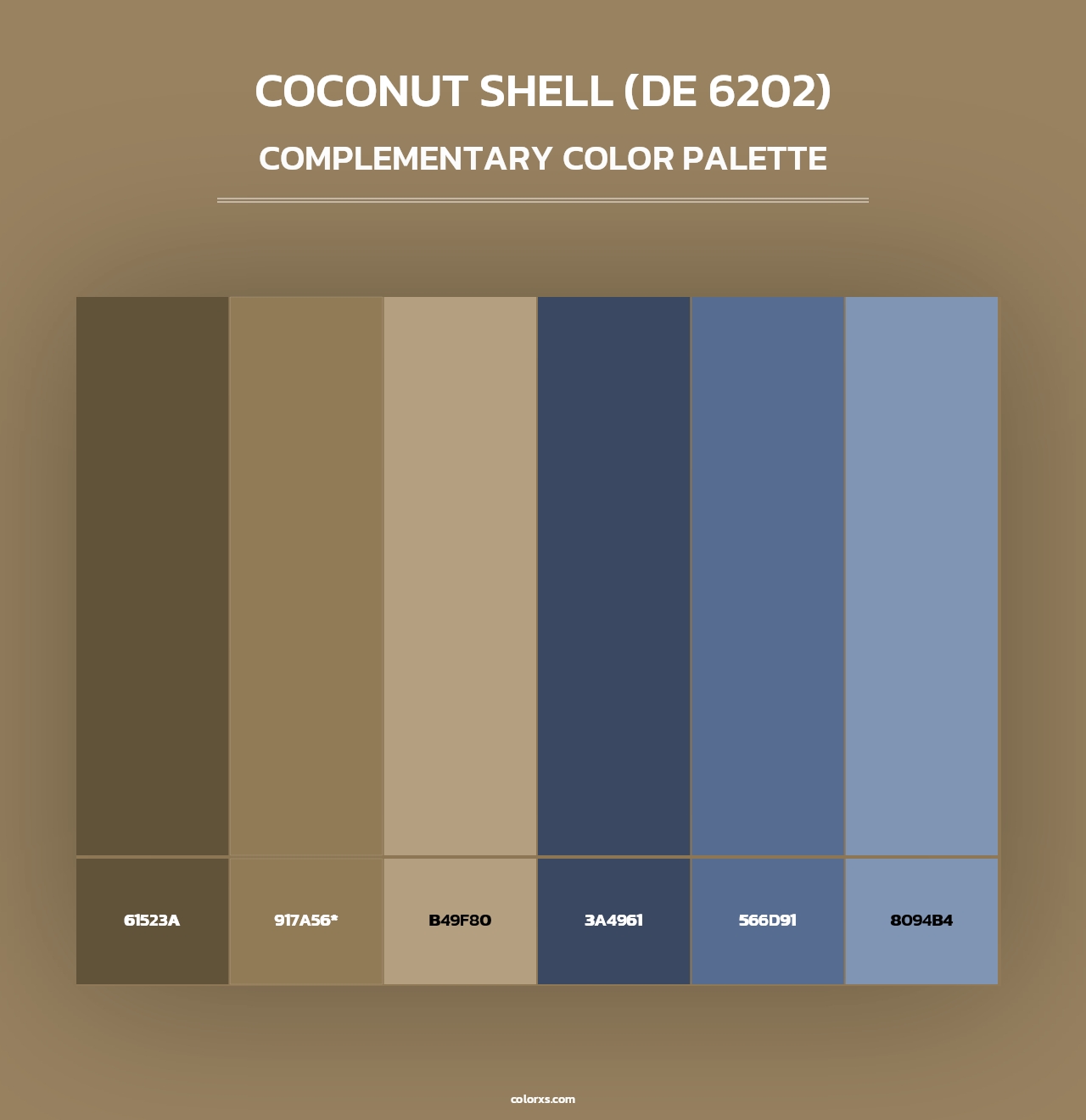 Coconut Shell (DE 6202) - Complementary Color Palette