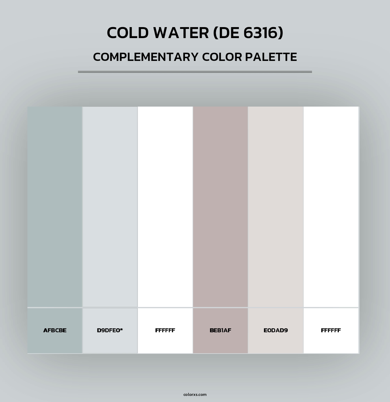 Cold Water (DE 6316) - Complementary Color Palette