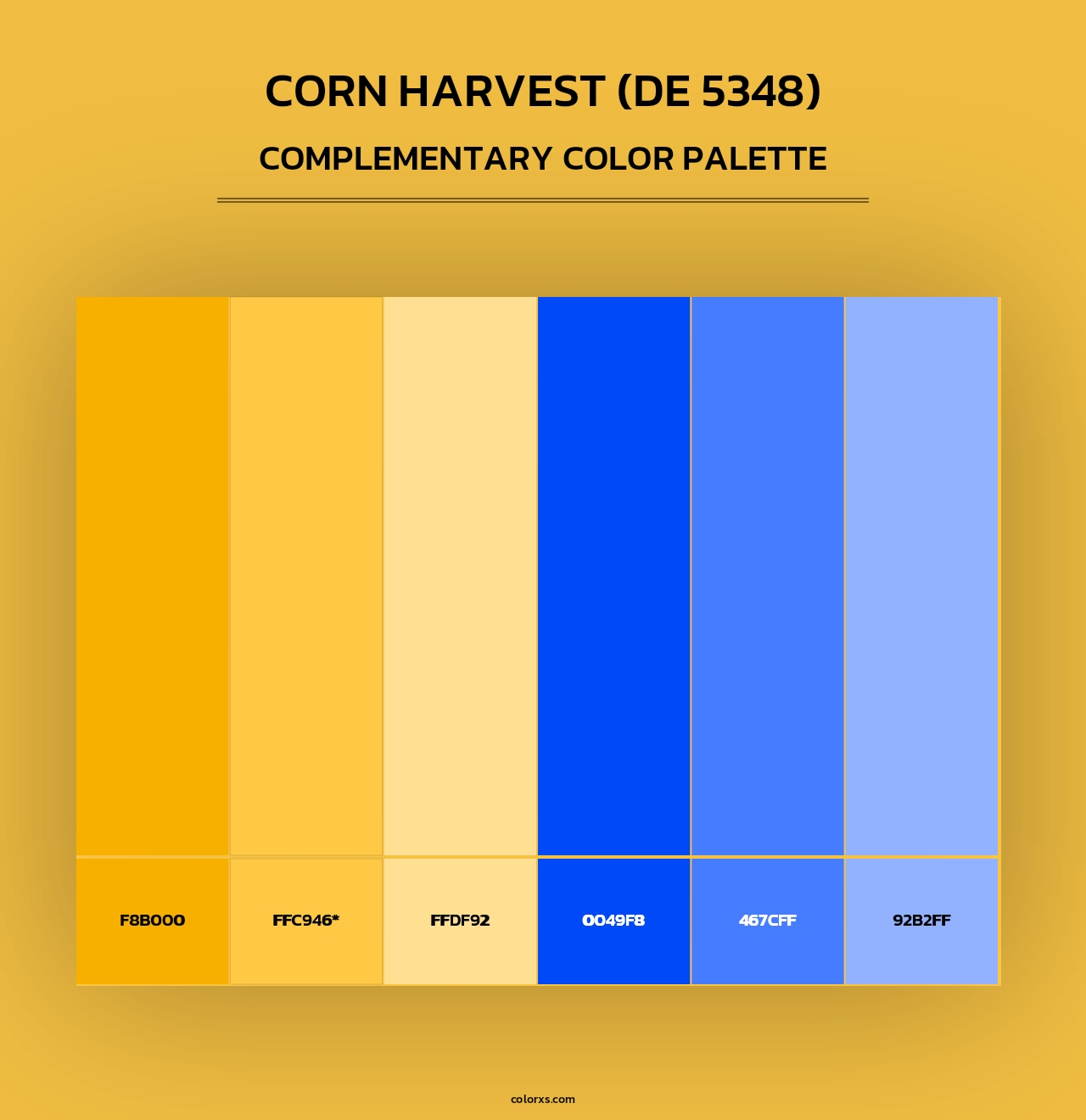 Corn Harvest (DE 5348) - Complementary Color Palette